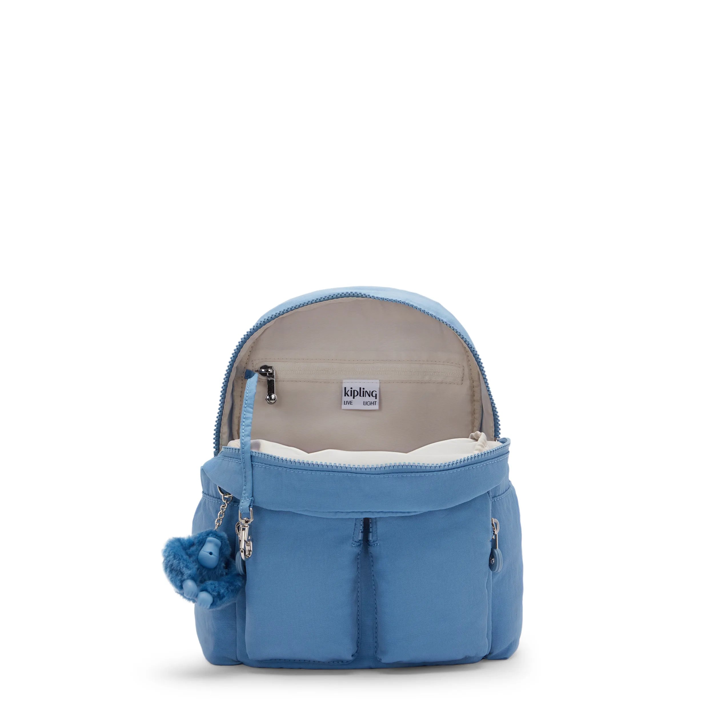 Kipling City Pocket Mini in Vintage Blue — angle view 2