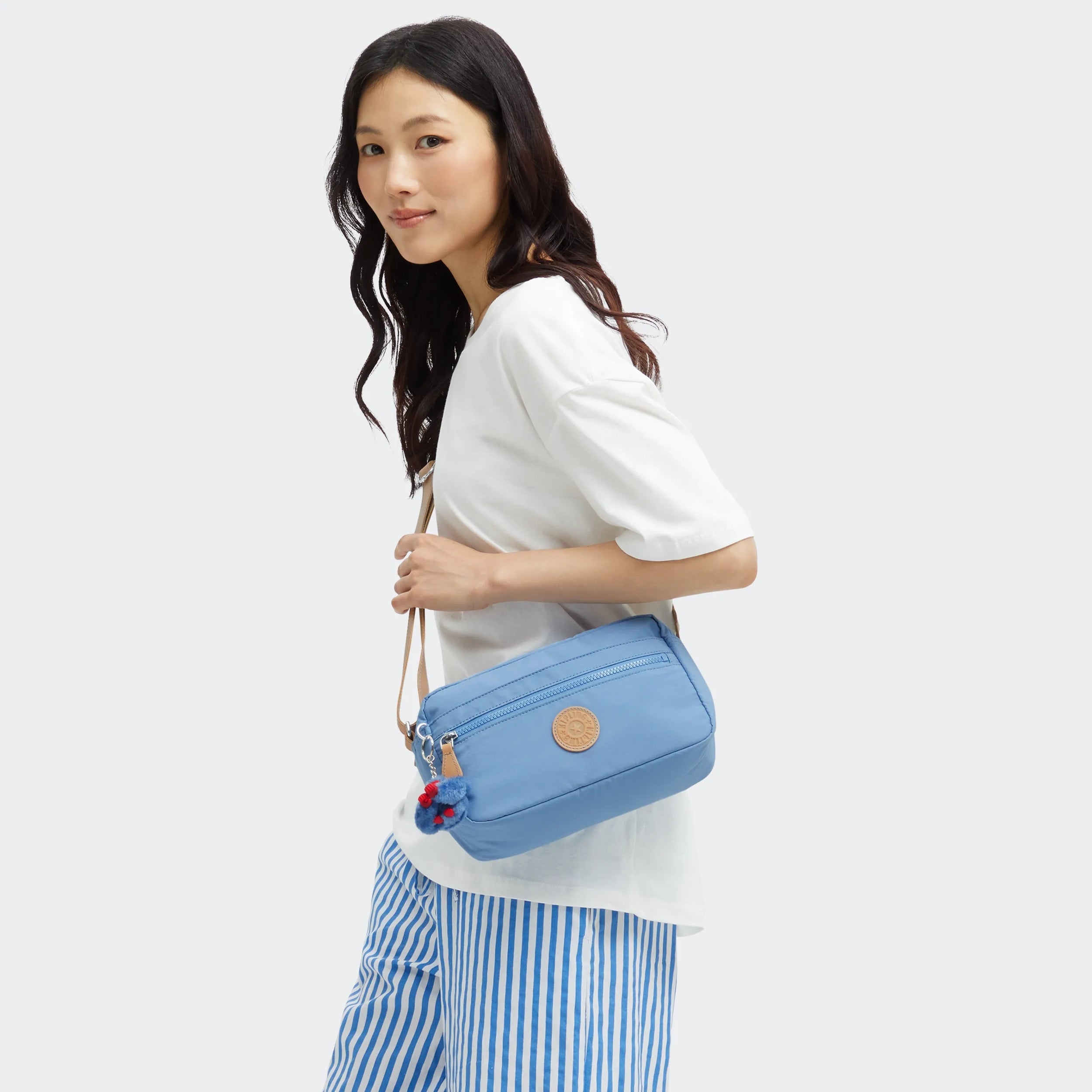 Kipling Ozita in Cotton Air Blue — back view