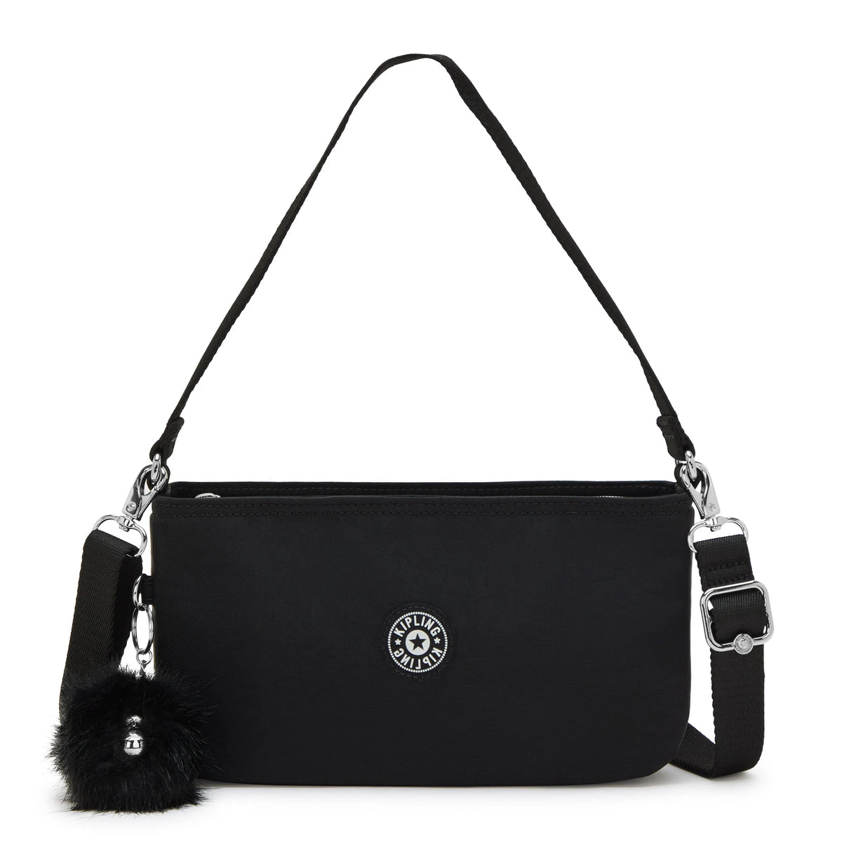 Kipling Jamari Shoulder Bag in Black — front view