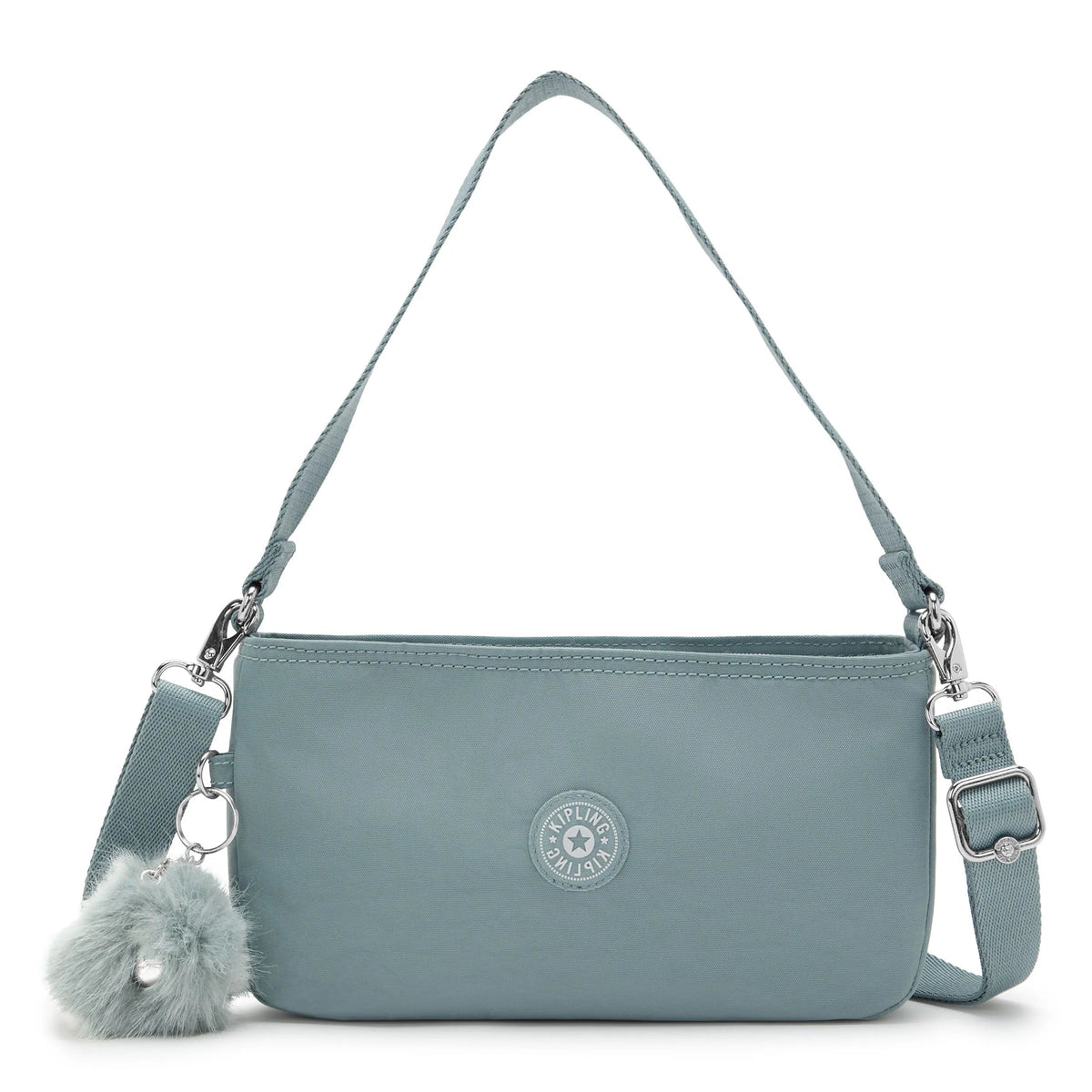 Kipling Jamari Shoulder Bag in Green Air — front view