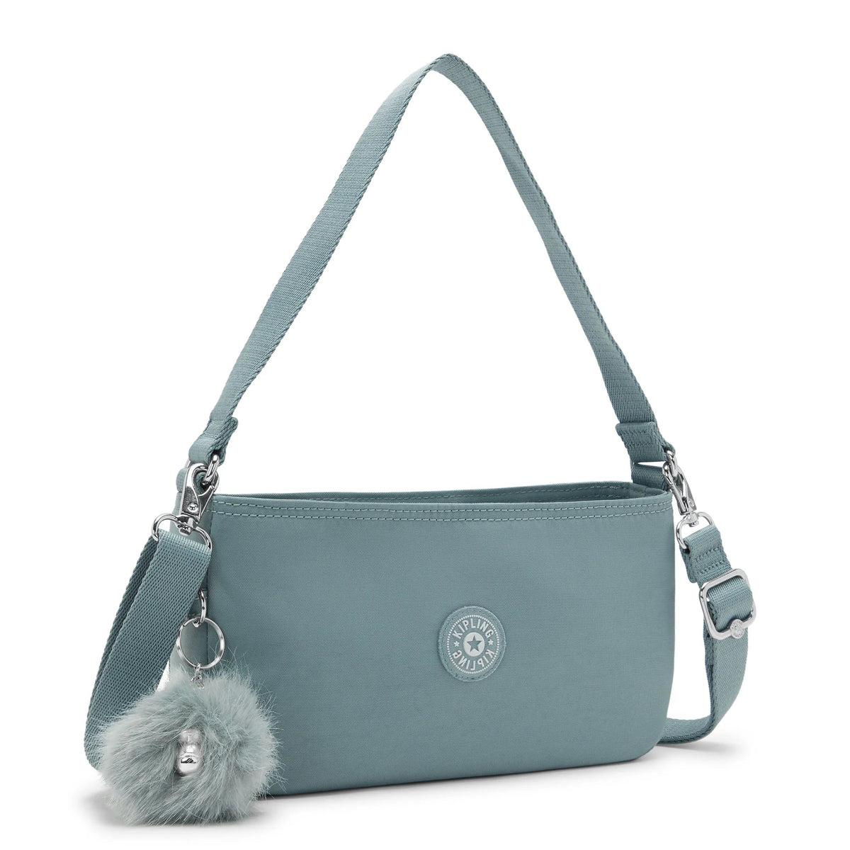 Kipling Jamari Shoulder Bag in Green Air — angle view 5
