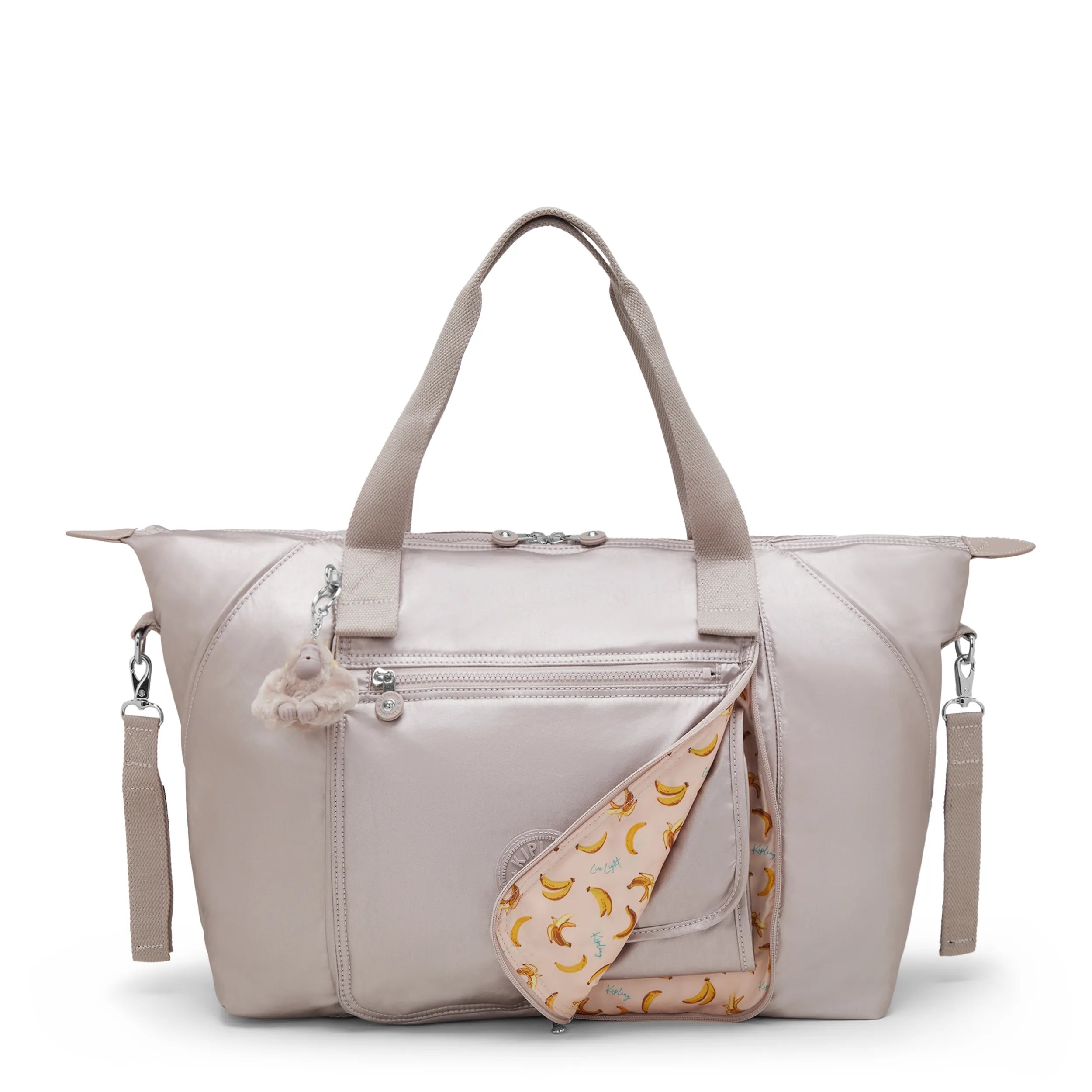 Kipling New Art M Babybag in Tiny Metal Glow — interior view