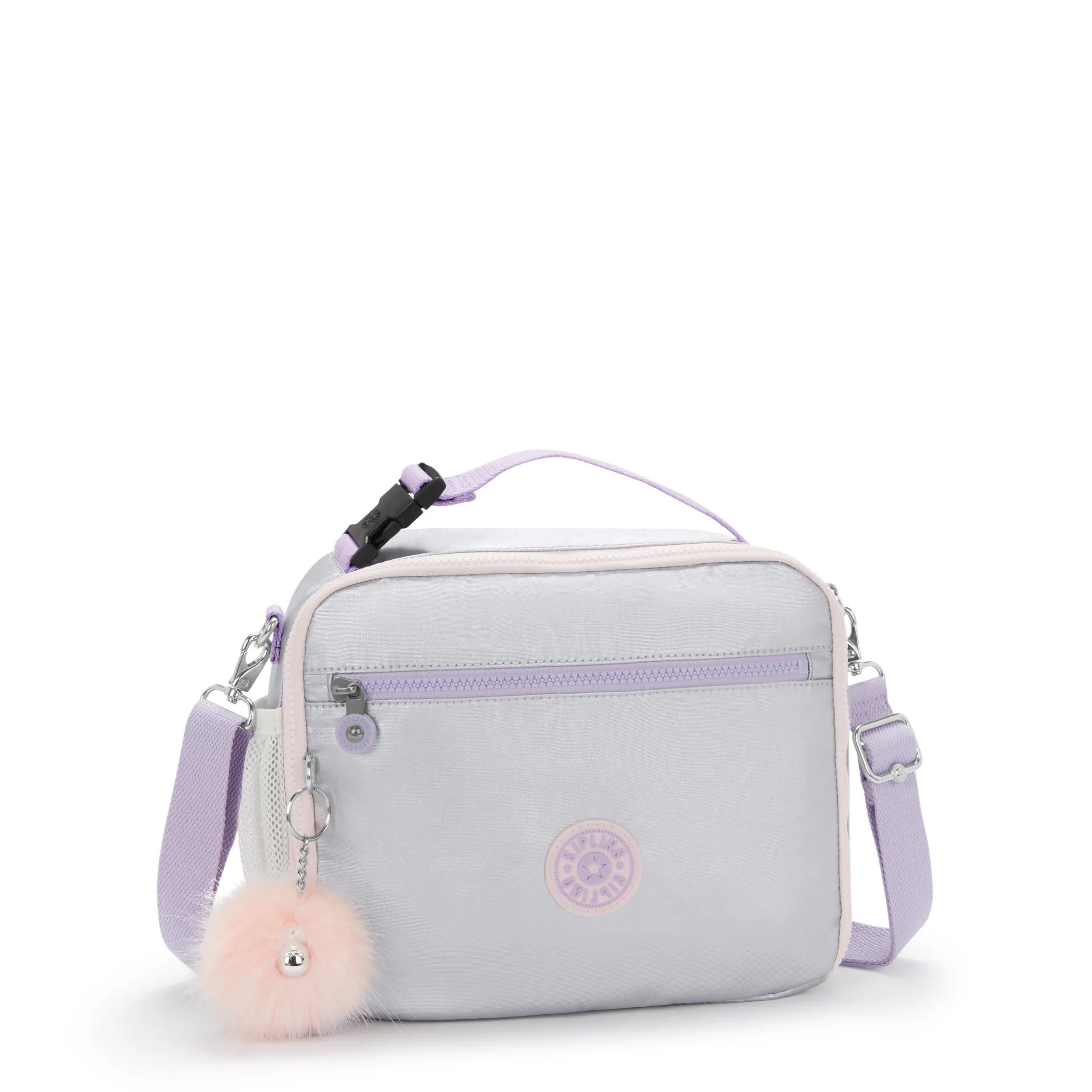 Kipling Ermy in Silver Glow Metallic — angle view 3