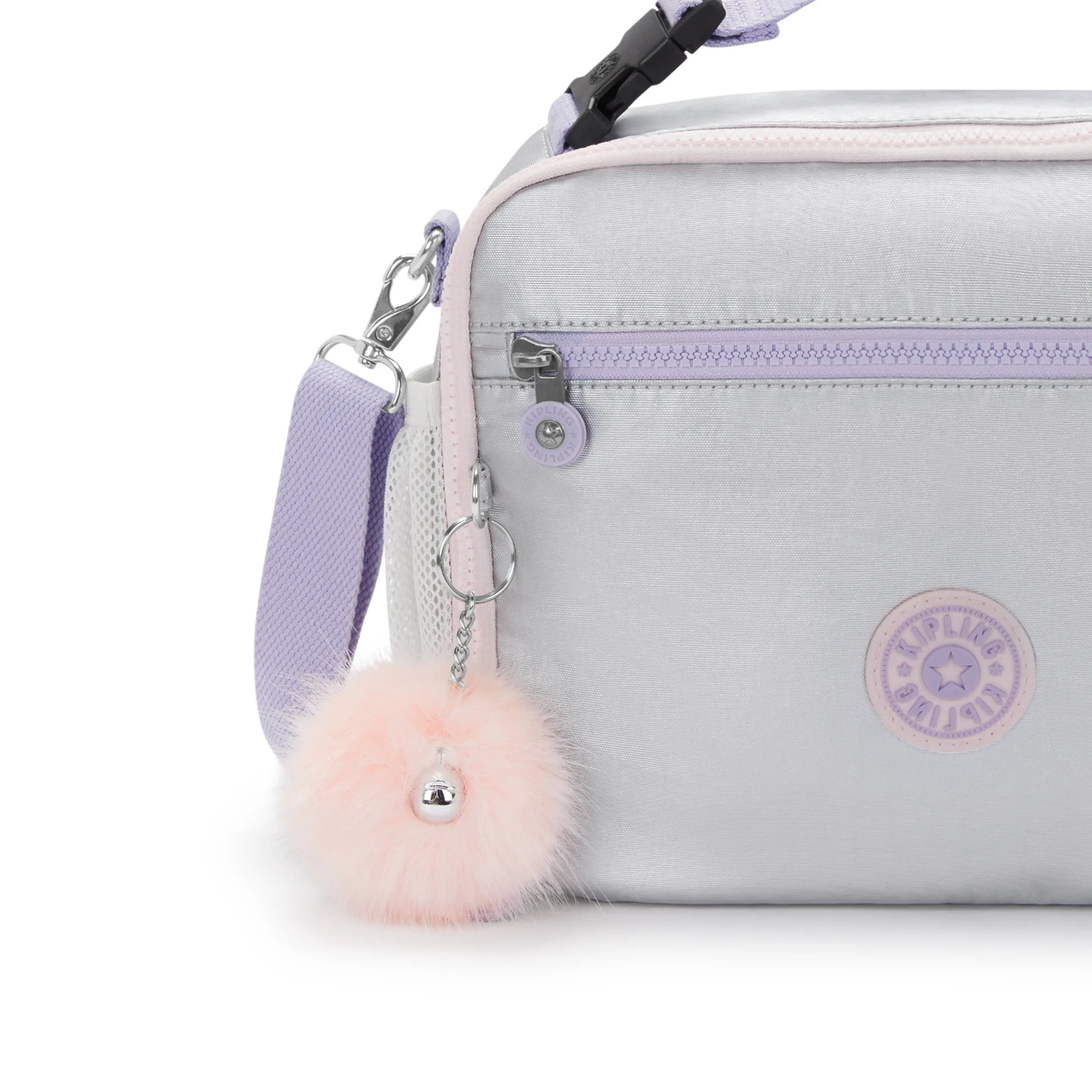 Kipling Ermy in Silver Glow Metallic — interior view