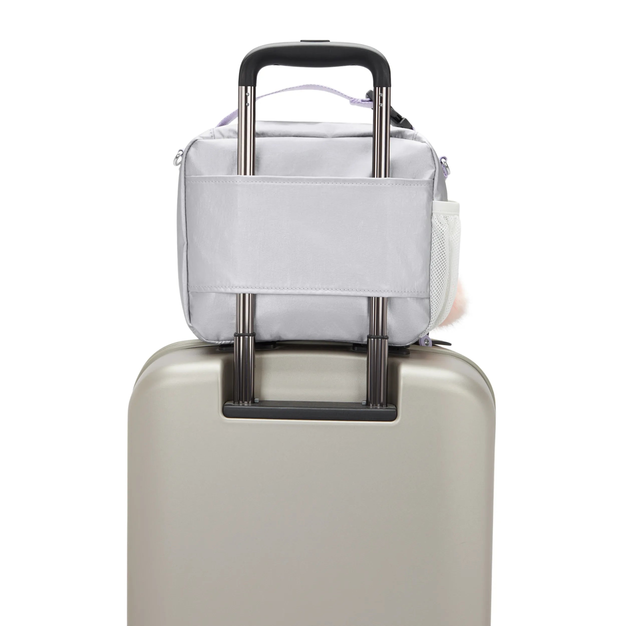 Kipling Ermy in Silver Glow Metallic — detail view