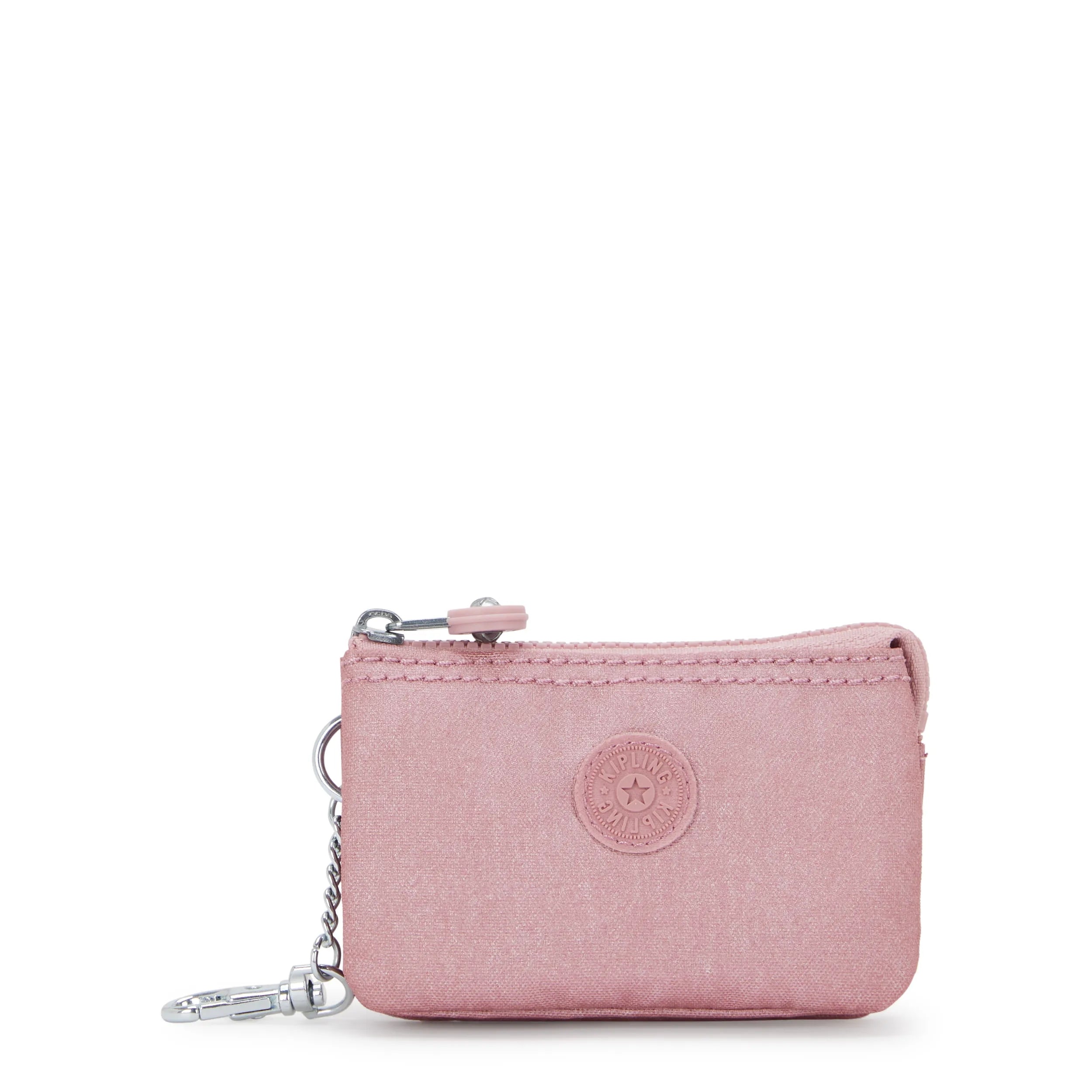 Kipling Minicrtvty in Berry Glow Metallic — front view