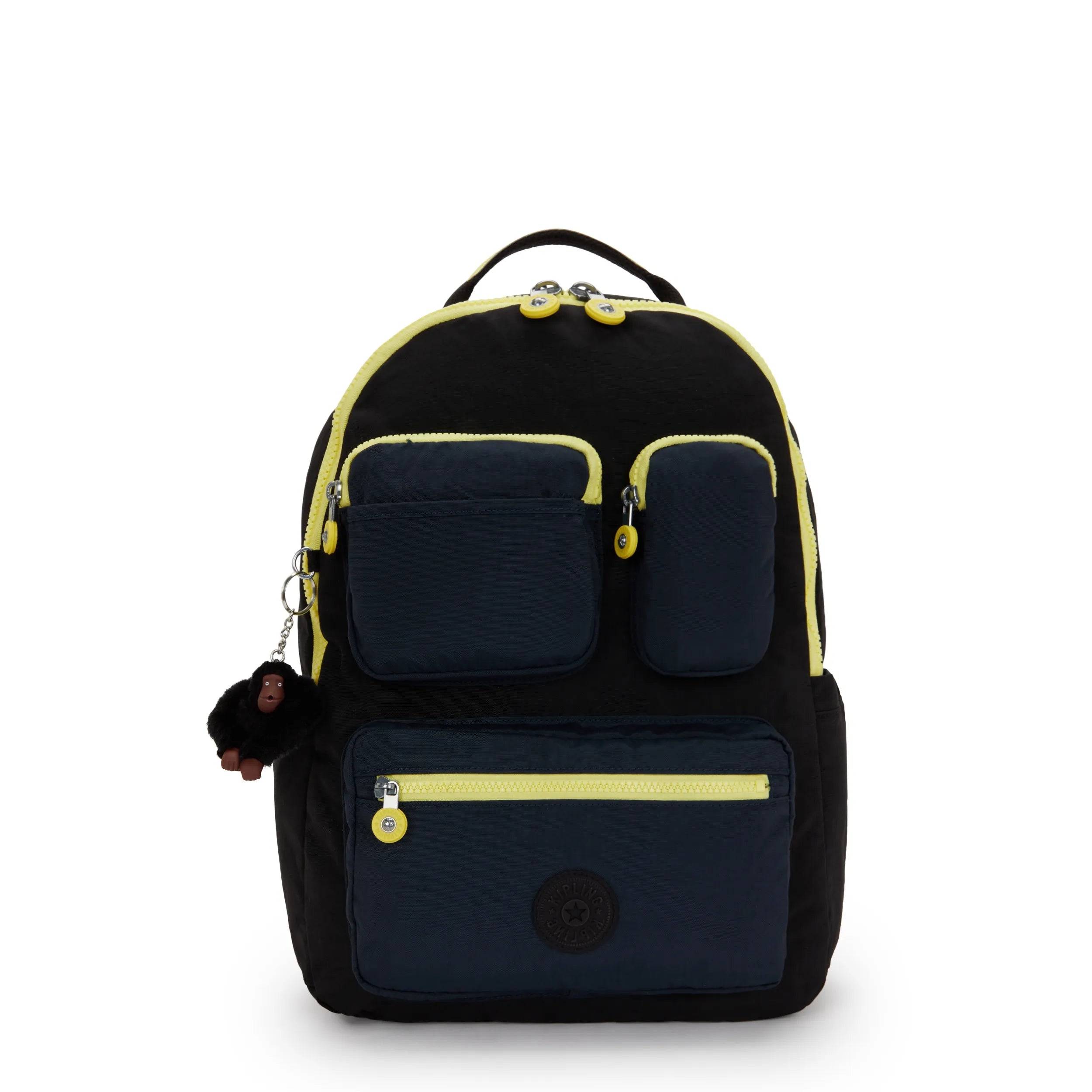 Kipling Seoul Lap Pocket in Black Pocket Print — front view