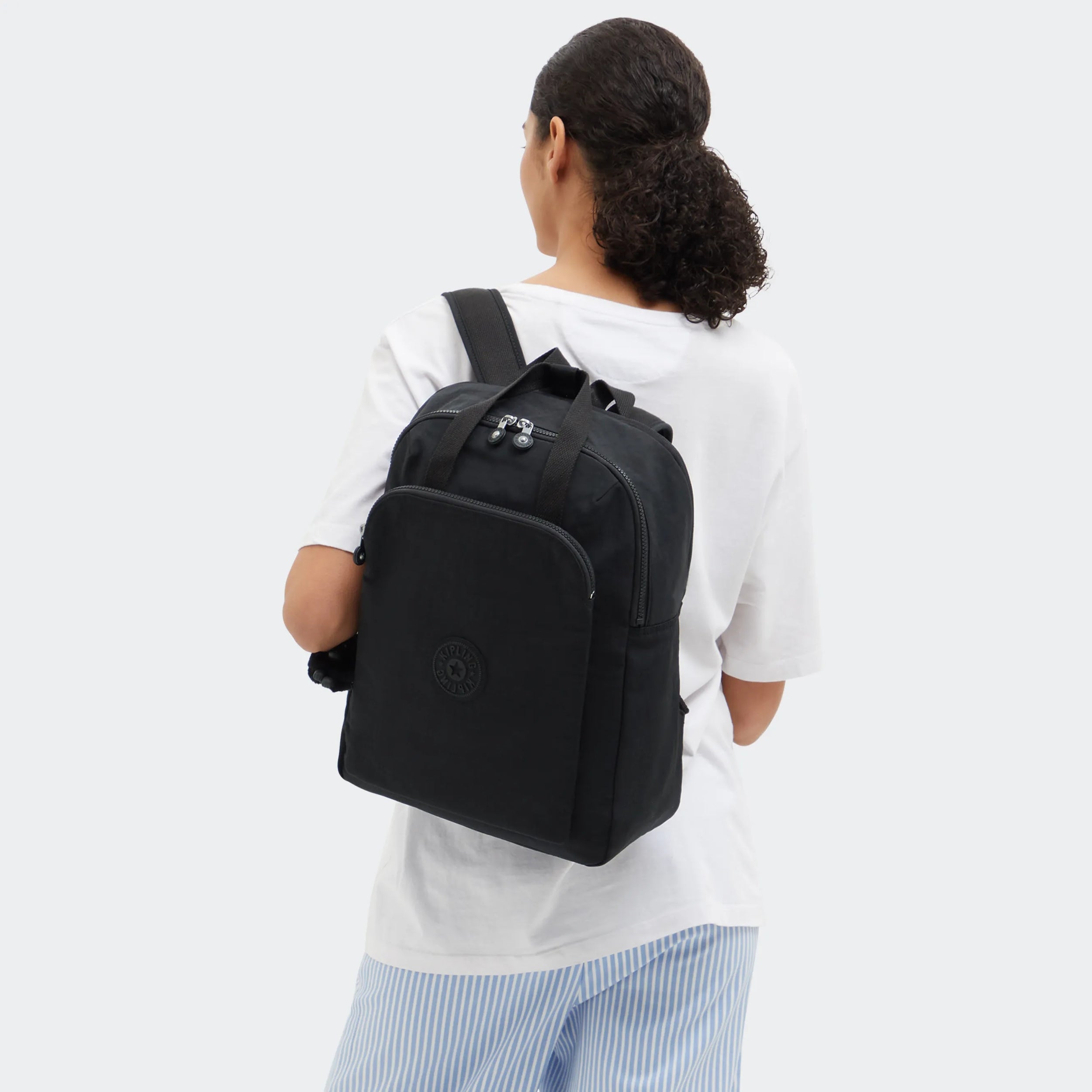 Kipling Kazuki L in Black Noir — back view
