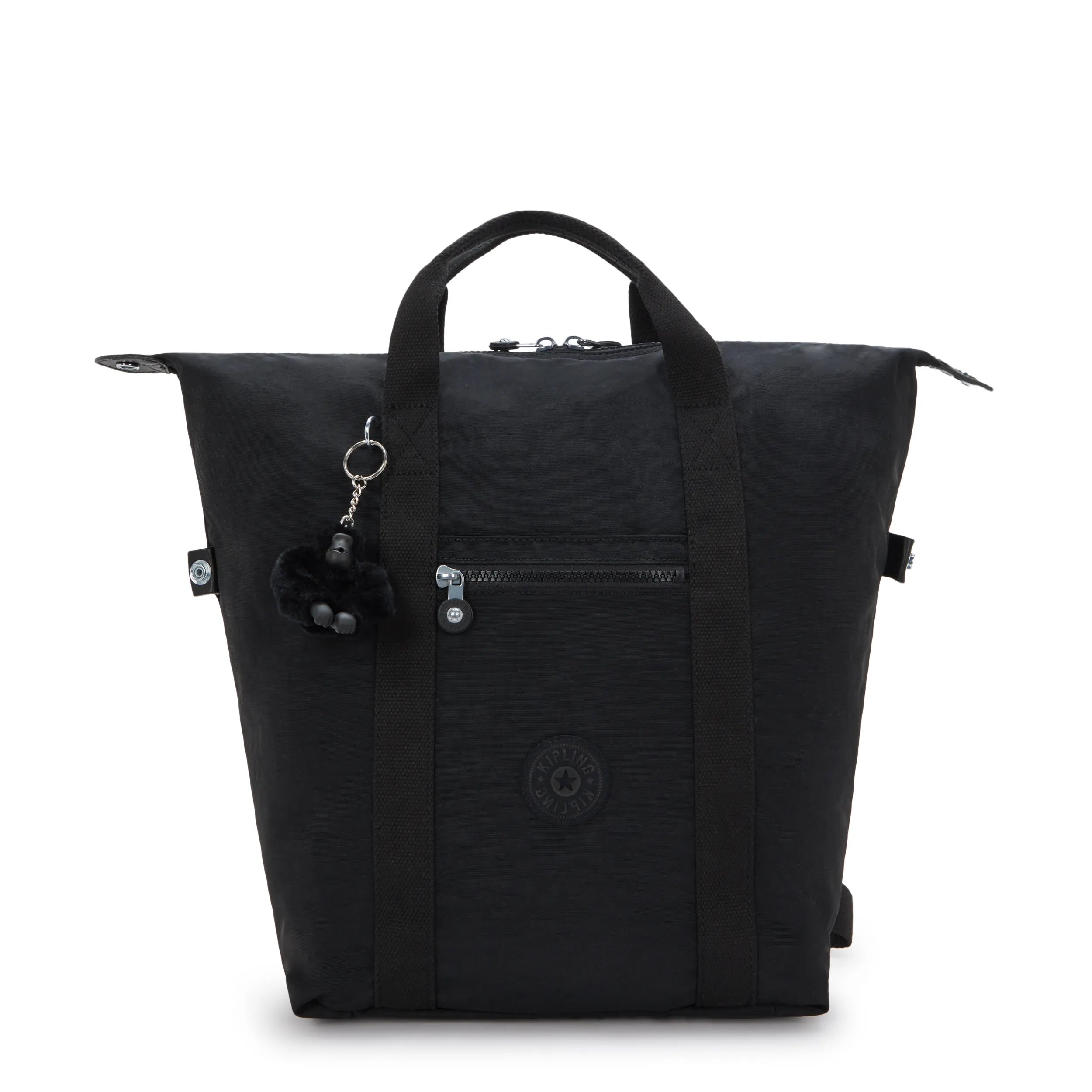 Kipling New Art Backpack in Black Noir — front view
