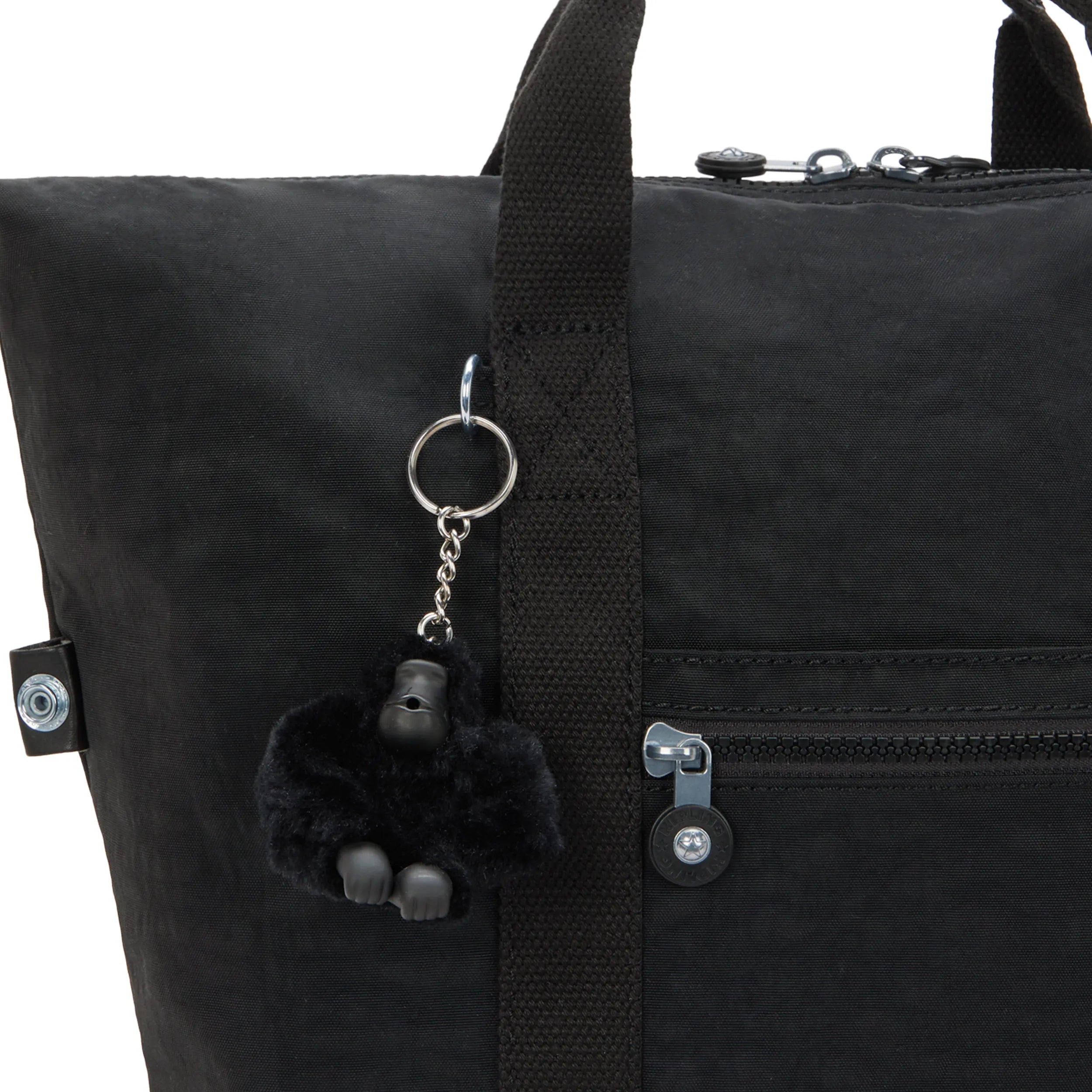 Kipling New Art Backpack in Black Noir — detail view