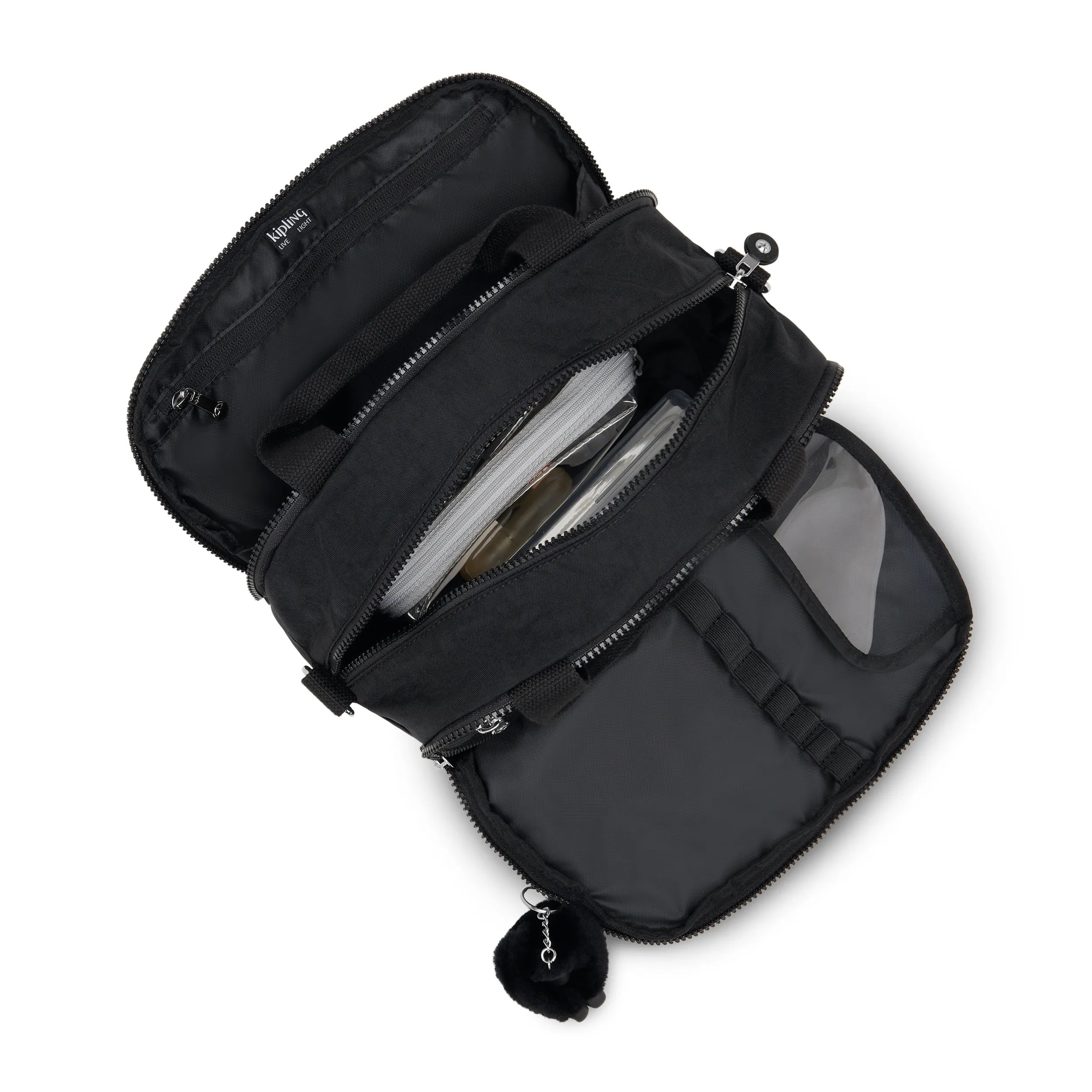 Kipling Beachpalm M in Black Noir — angle view 3