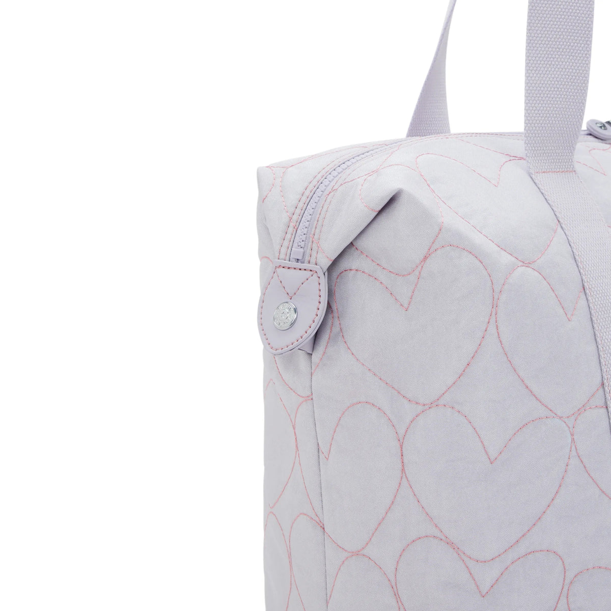 Kipling Art Medium Tote Bag in Hearts Shimmer — detail view