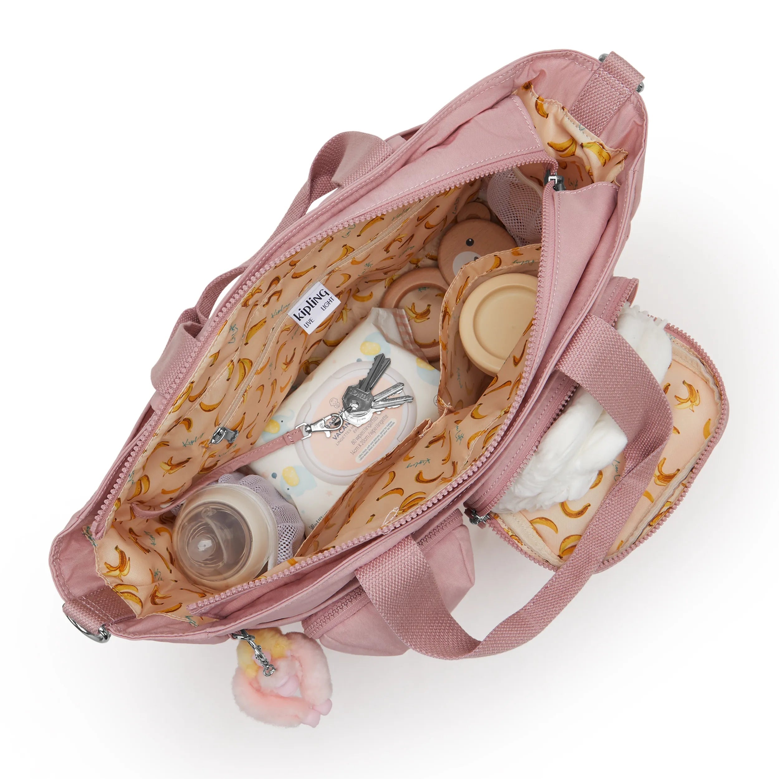 Kipling Babygear in Tiny Smoky Blush — angle view 3