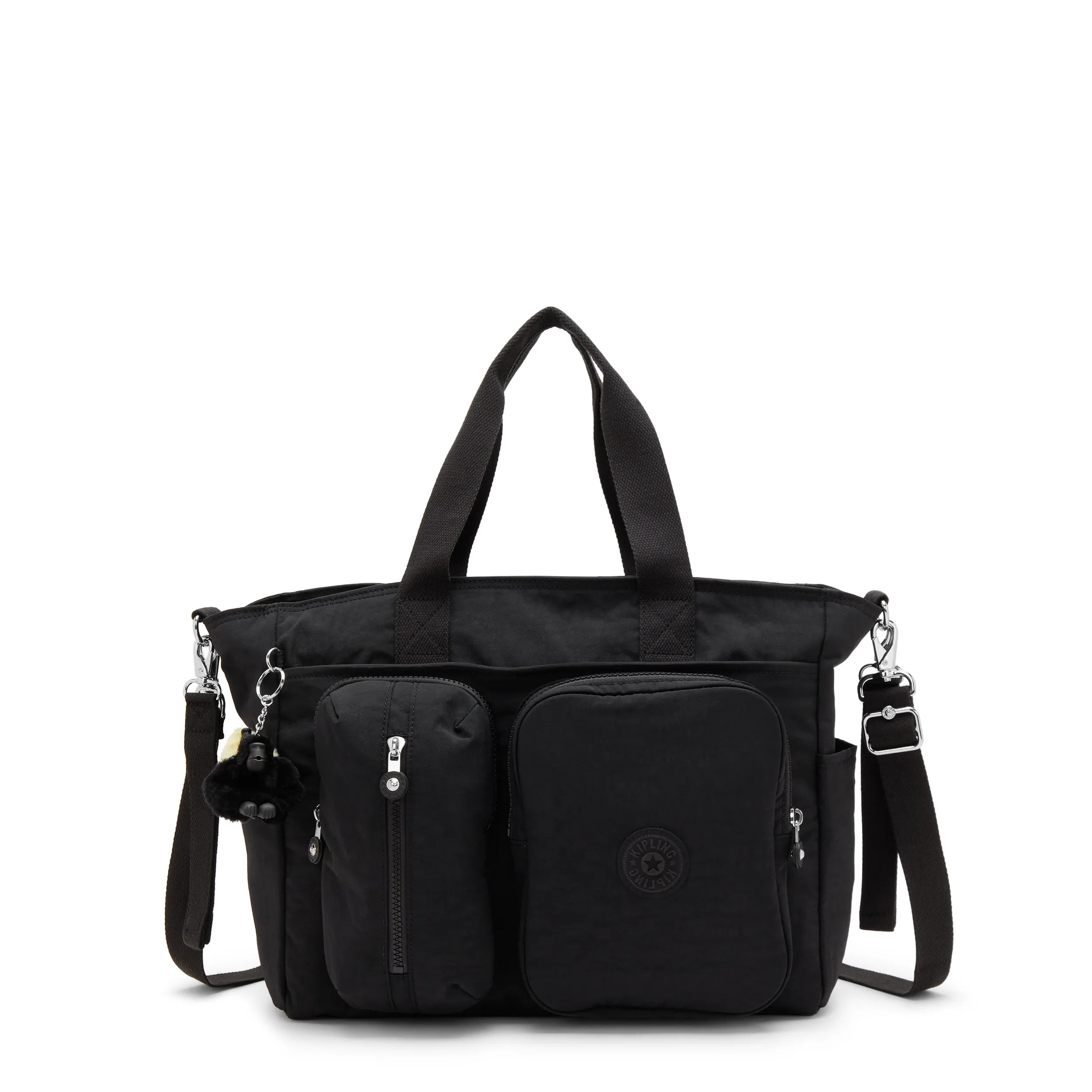 Kipling Babygear in Tiny Black Noir — front view