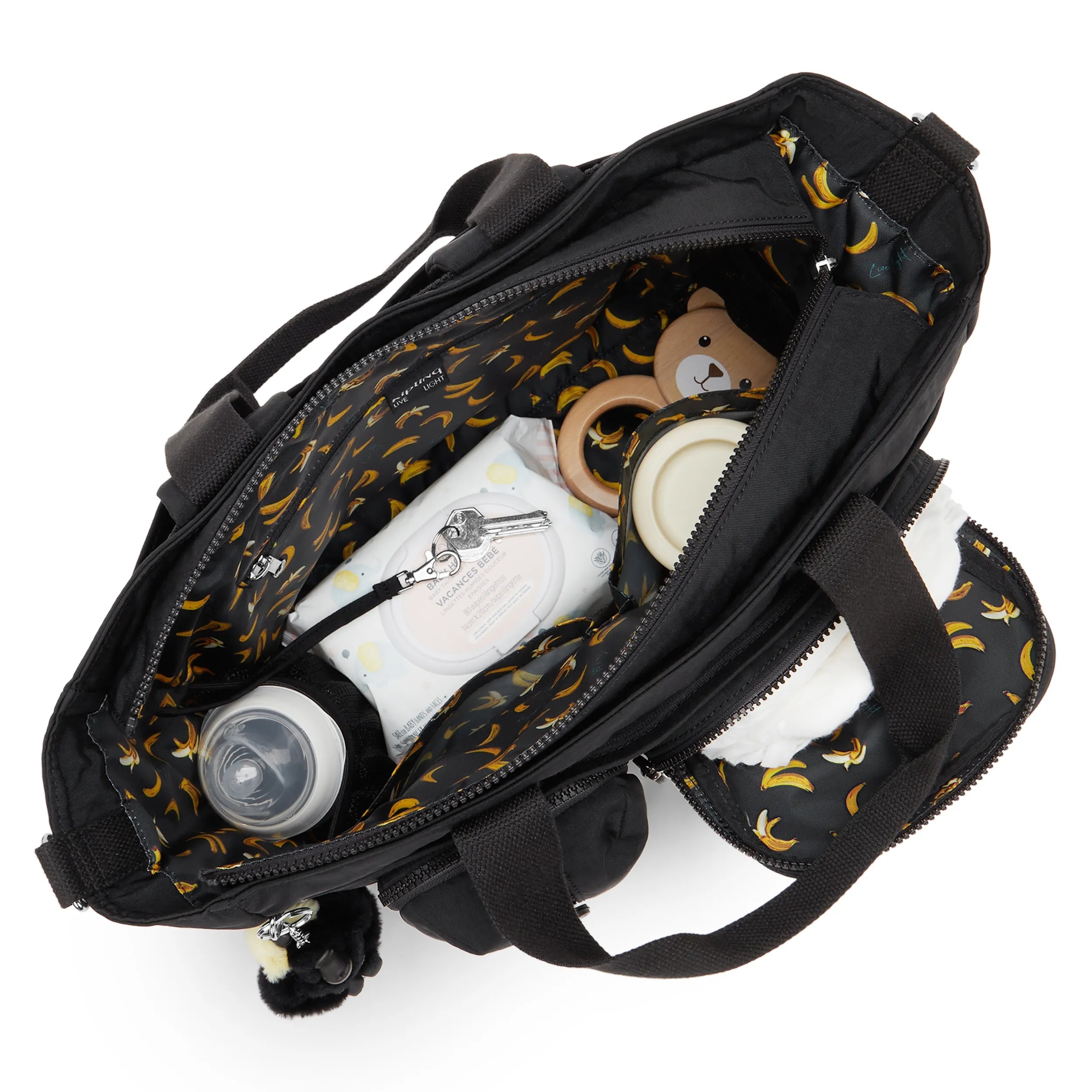 Kipling Babygear in Tiny Black Noir — angle view 3