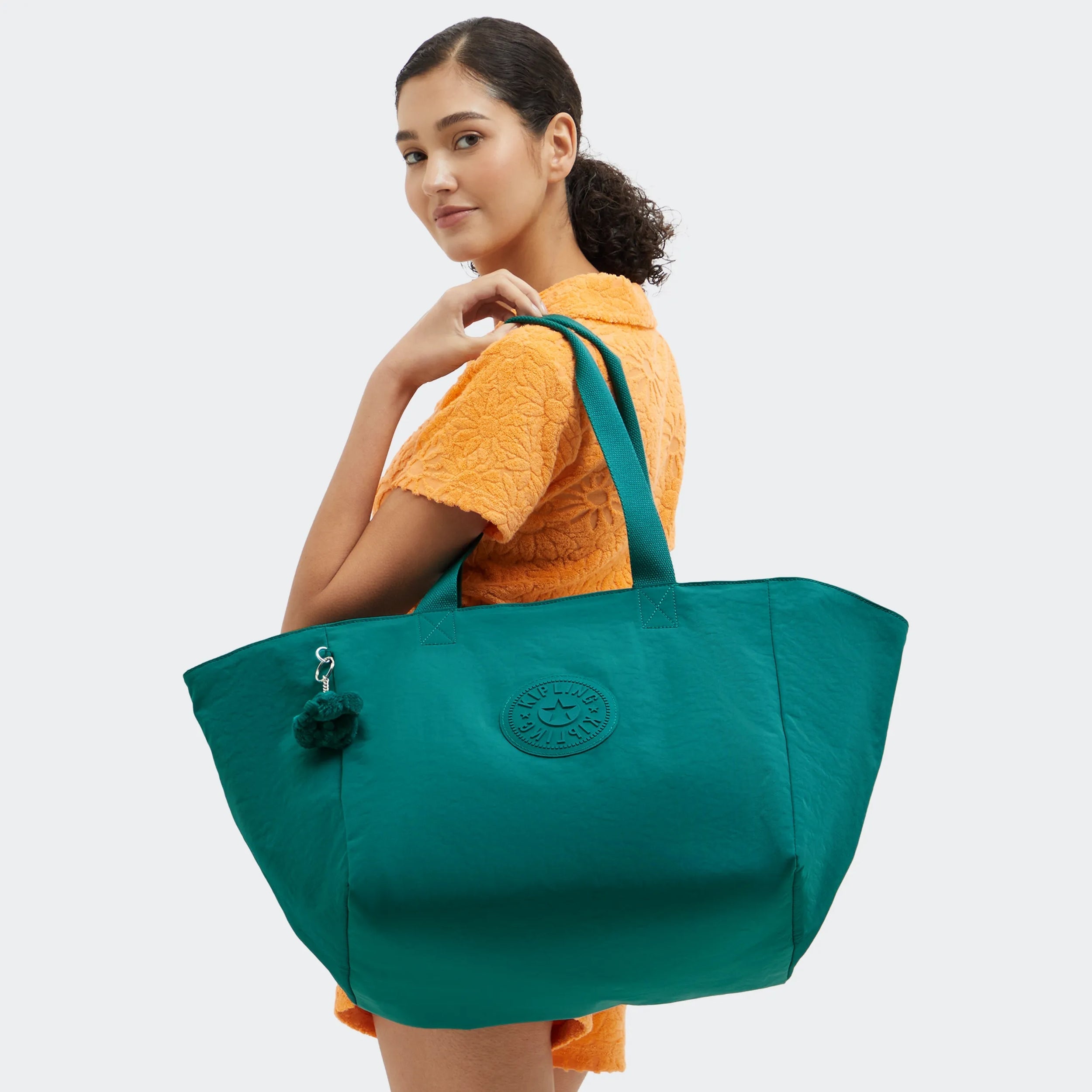 Kipling Naomi in Outspoken Green — back view
