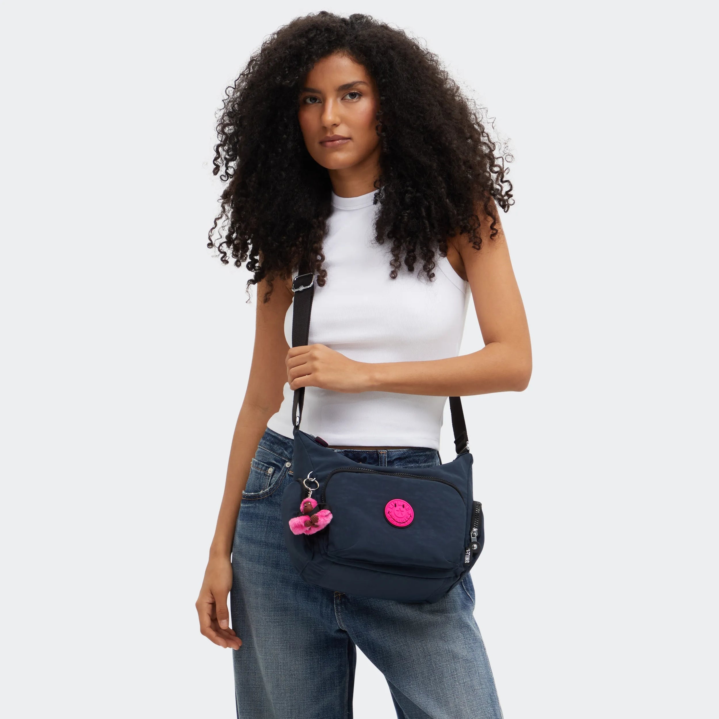 Kipling Gabb S in Pink Fun Blue — back view