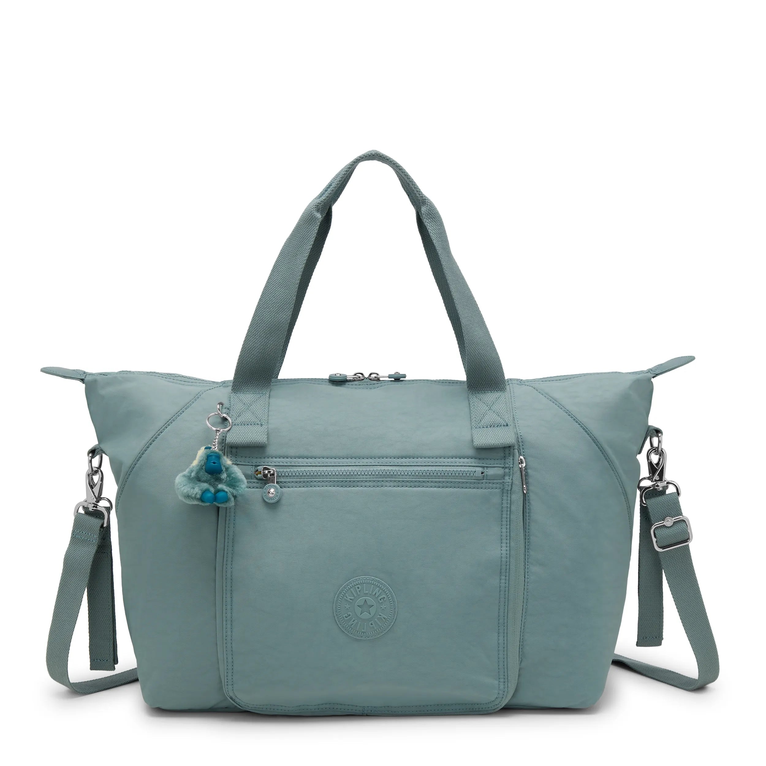 Kipling New Art M Babybag in Tiny Green Air — front view