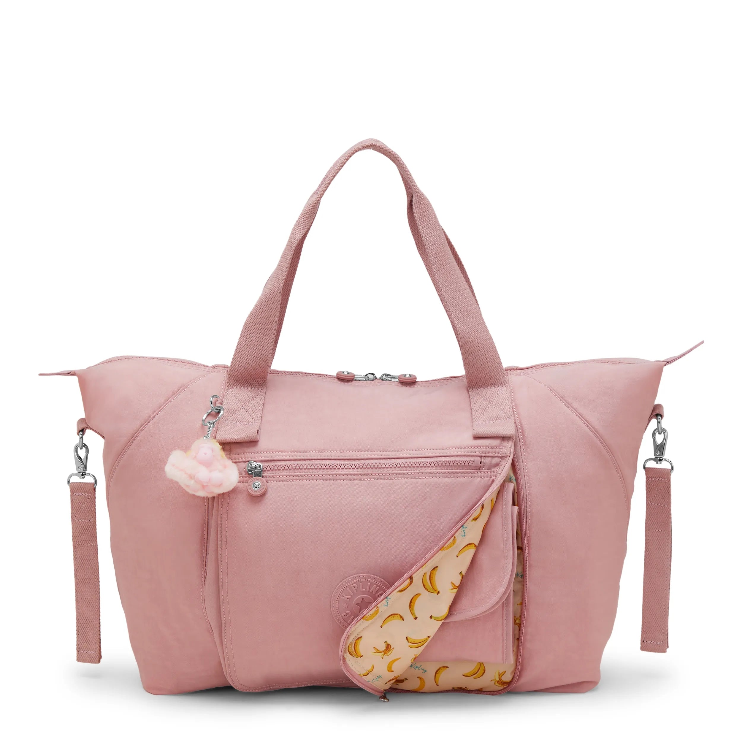 Kipling New Art M Babybag in Tiny Smoky Blush — interior view