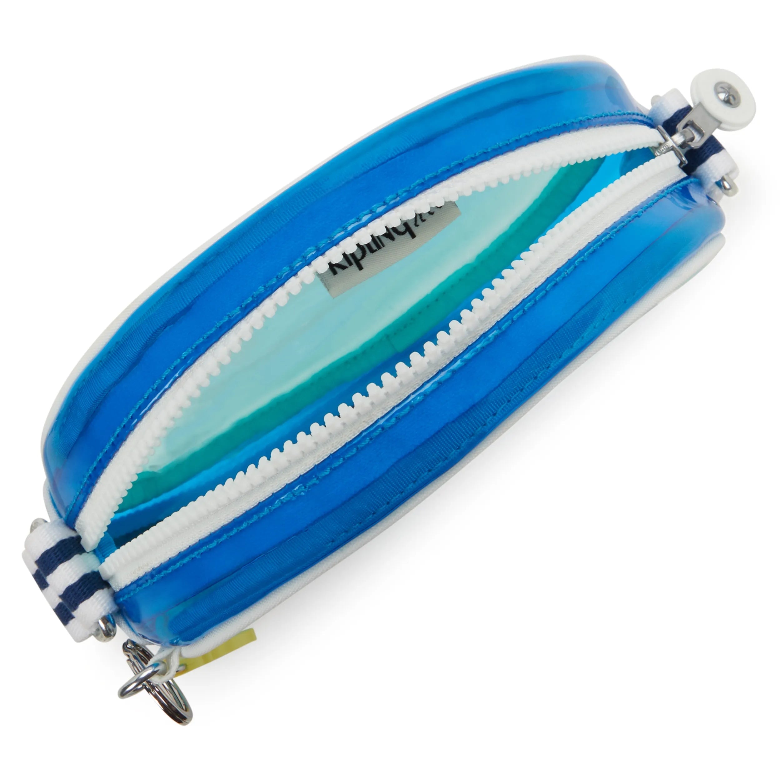 Kipling Fernanda Clear in Aqua Gem Candy — angle view 2