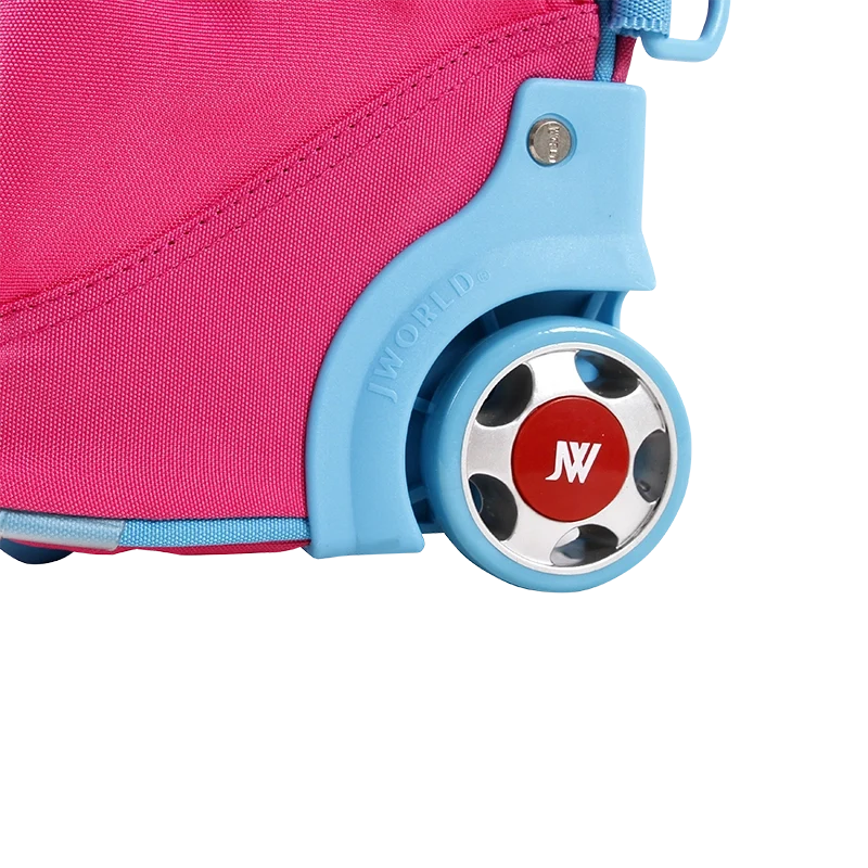 J World Sparkle Kids Rolling Backpack (15 Inch) in Pink — detail view 3 # color_Pink