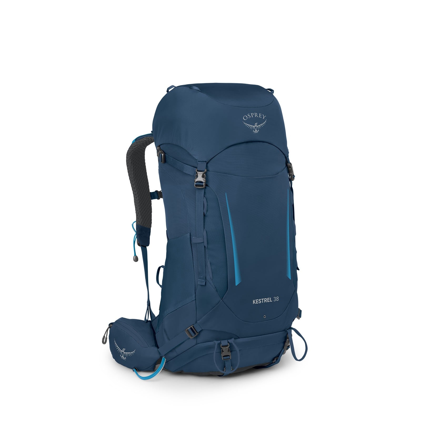 Osprey Kestrel 38 Backpacking Pack 38L in Atlas Blue — angle view 2