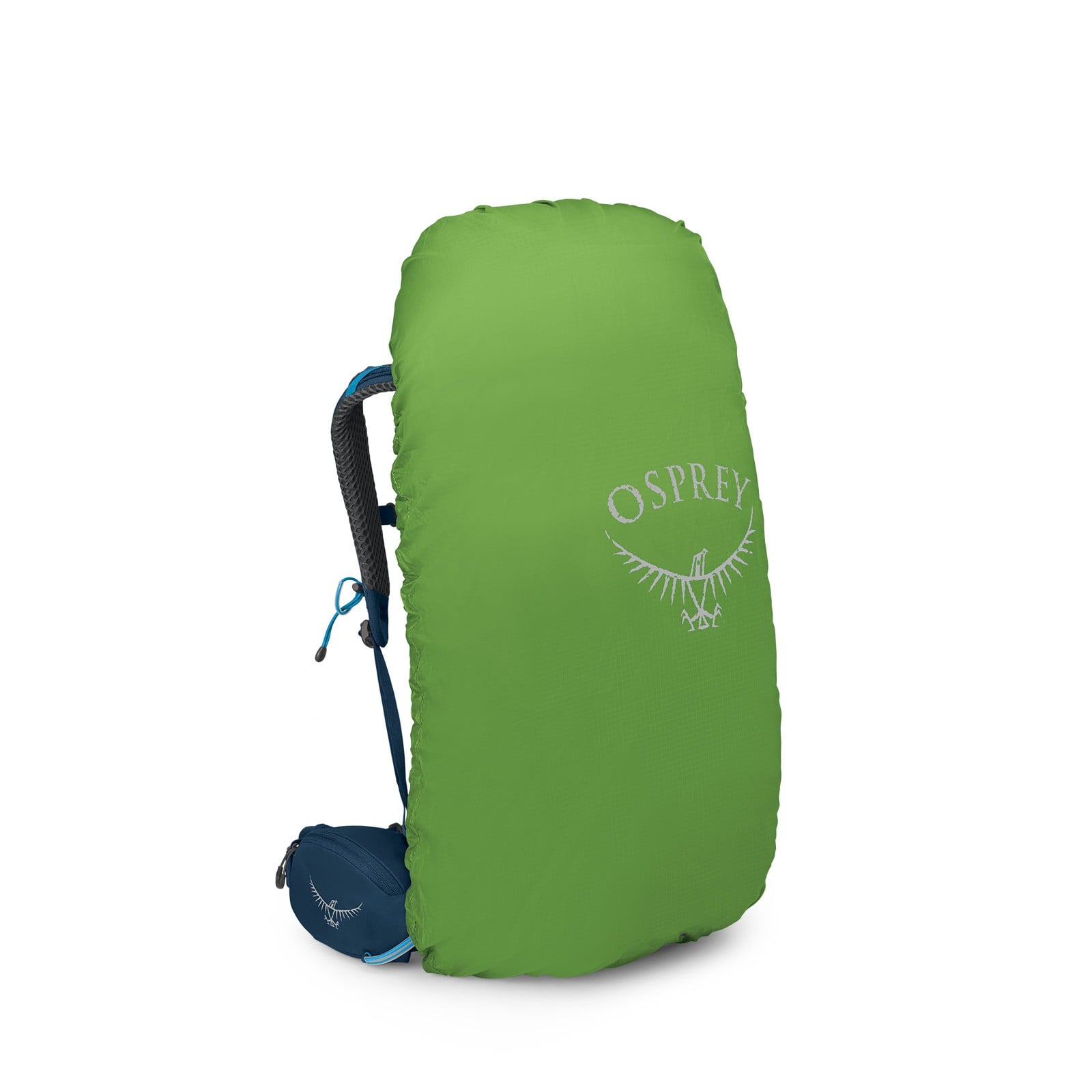 Osprey Kestrel 48 Backpacking Pack 48L in Atlas Blue — angle view 4