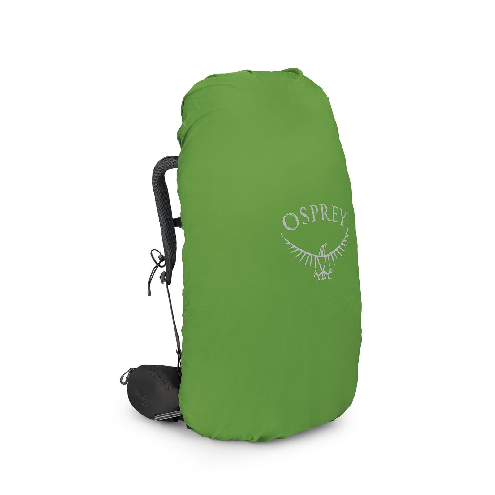 Osprey Kestrel 58 Backpacking Pack 58L in Black — angle view 4