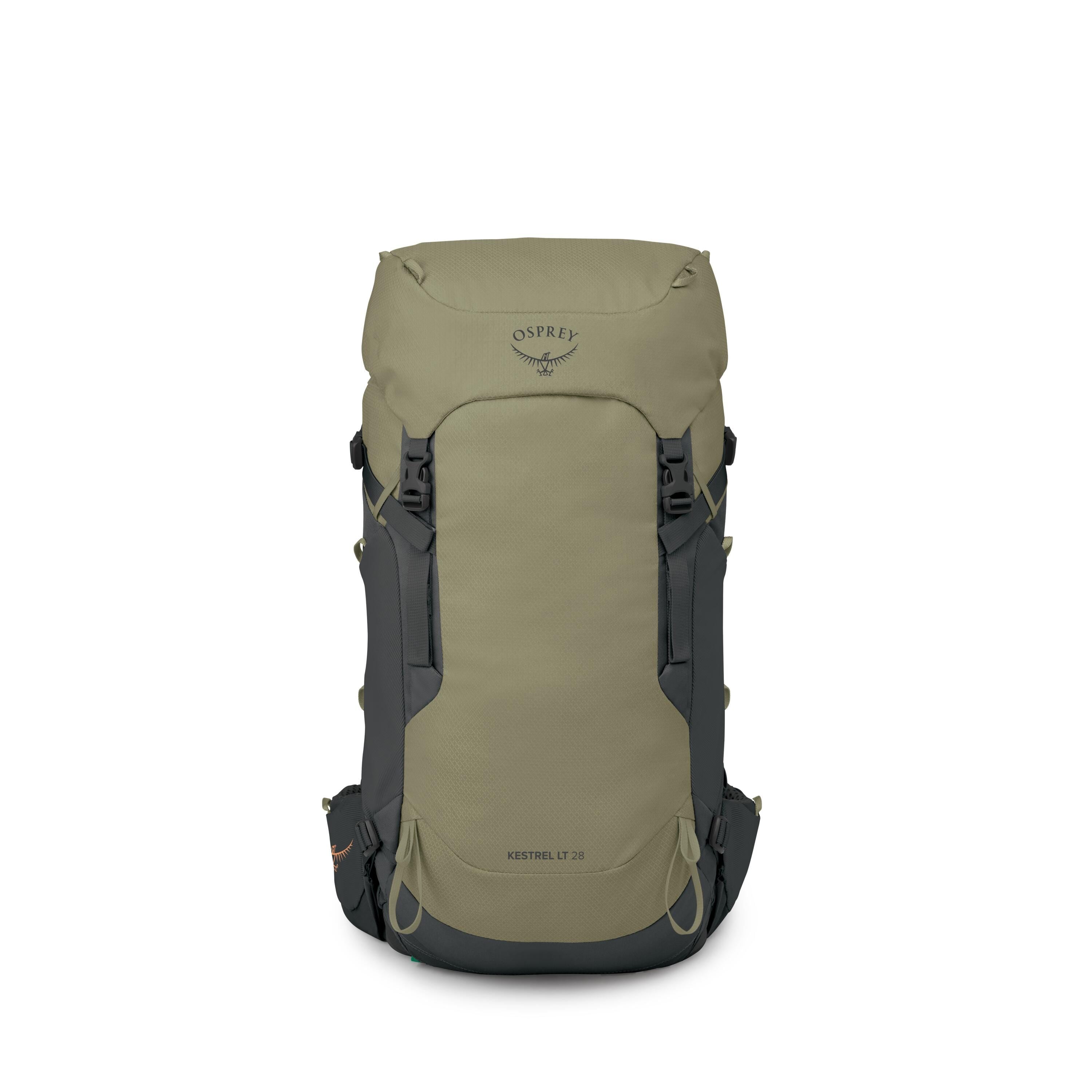 Osprey Kestrel LT 28 Hiking Backpack 28L in Olive Tan — front view