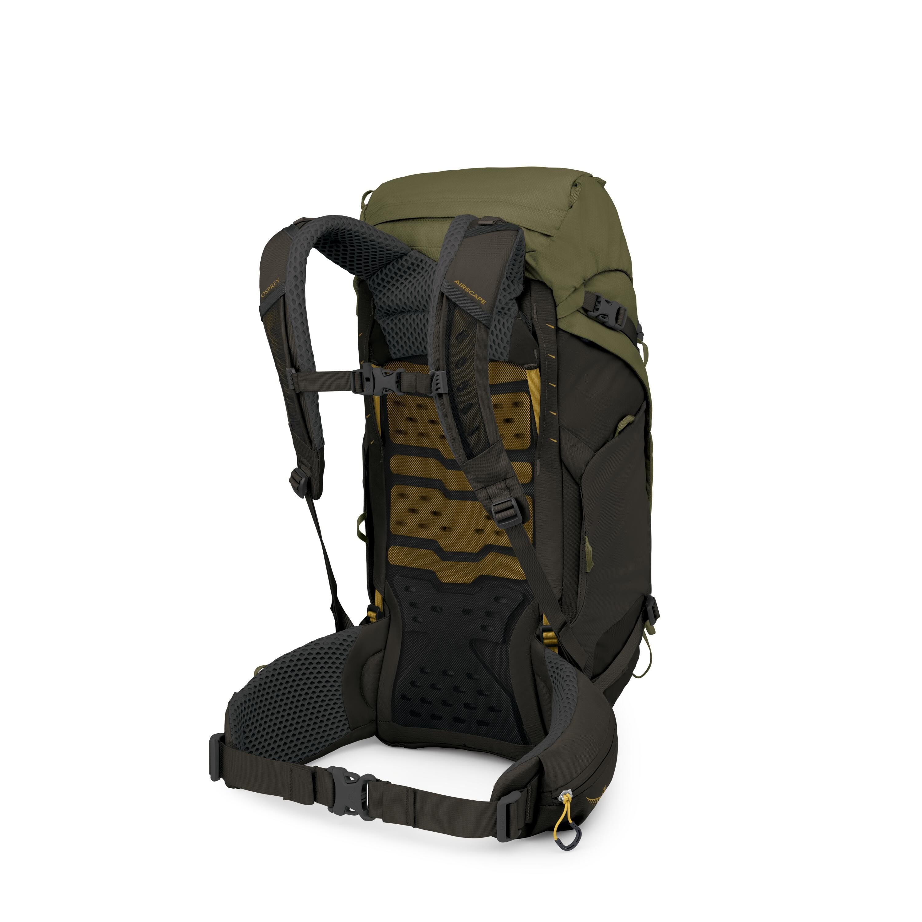 Osprey Kestrel LT 35 Hiking Backpack 35L in Moss Green — angle view 3