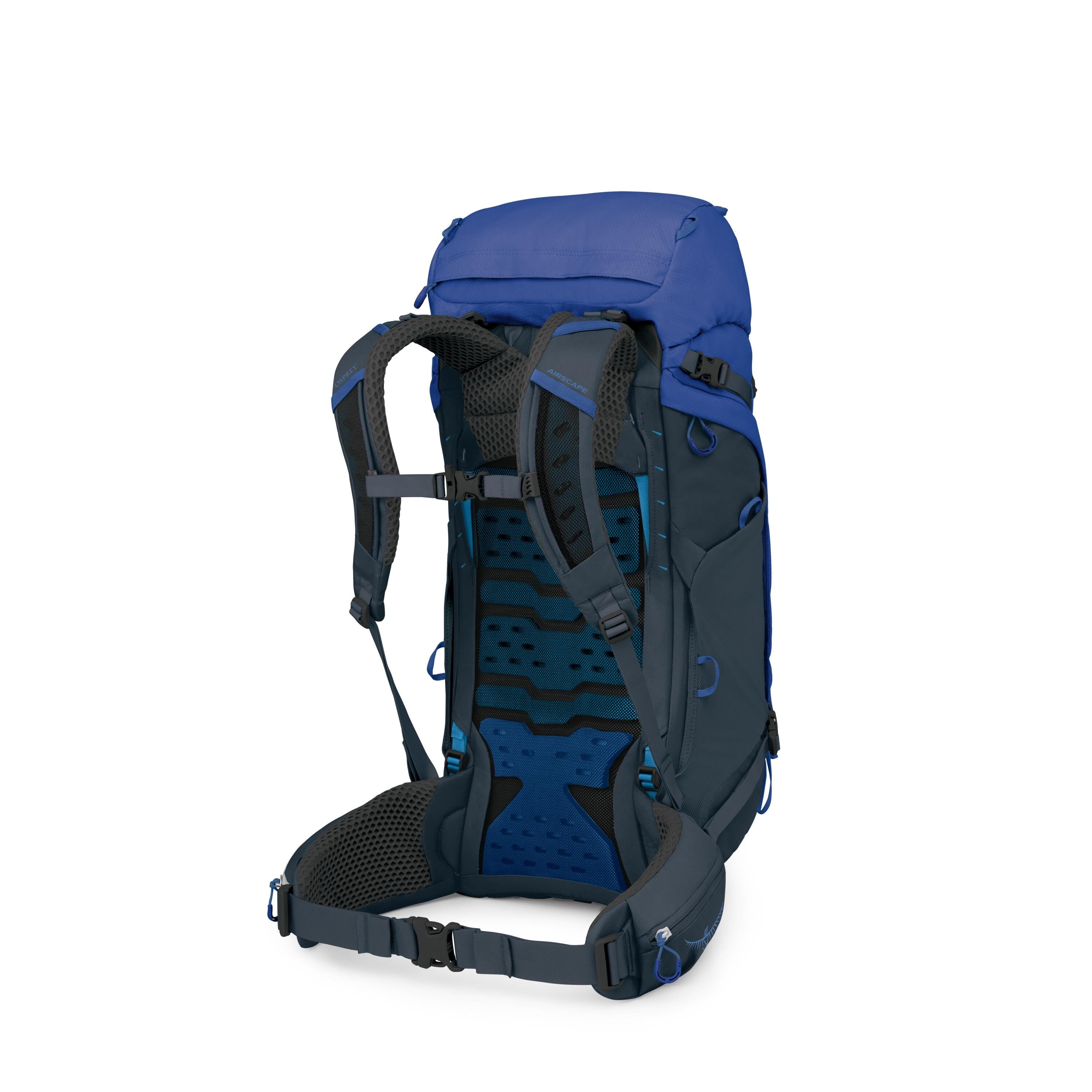Osprey Kestrel LT 45 Backpacking Pack 45L in Rays Blue — angle view 3