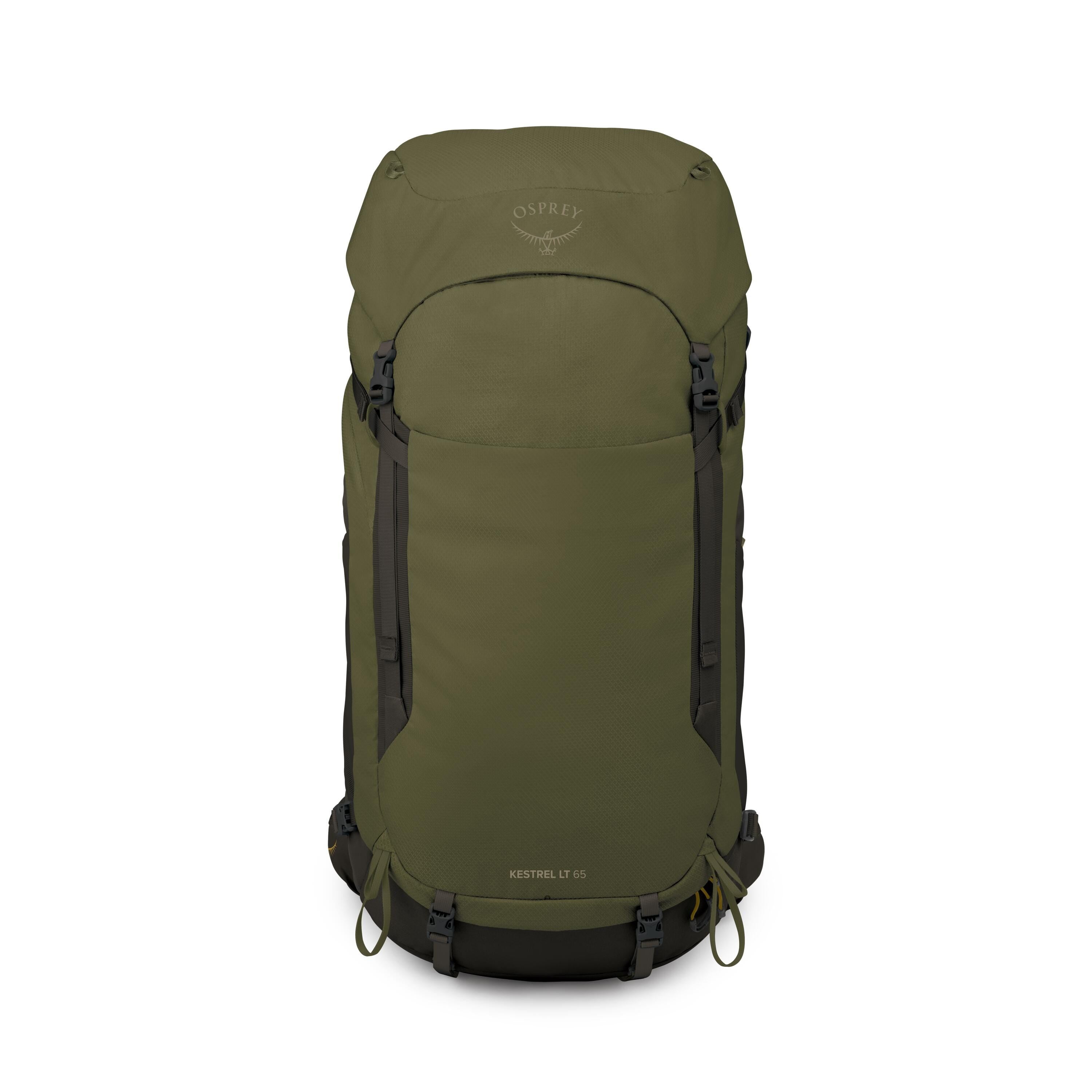 Osprey Kestrel LT 65 Backpacking Pack 65L in Moss Green — front view