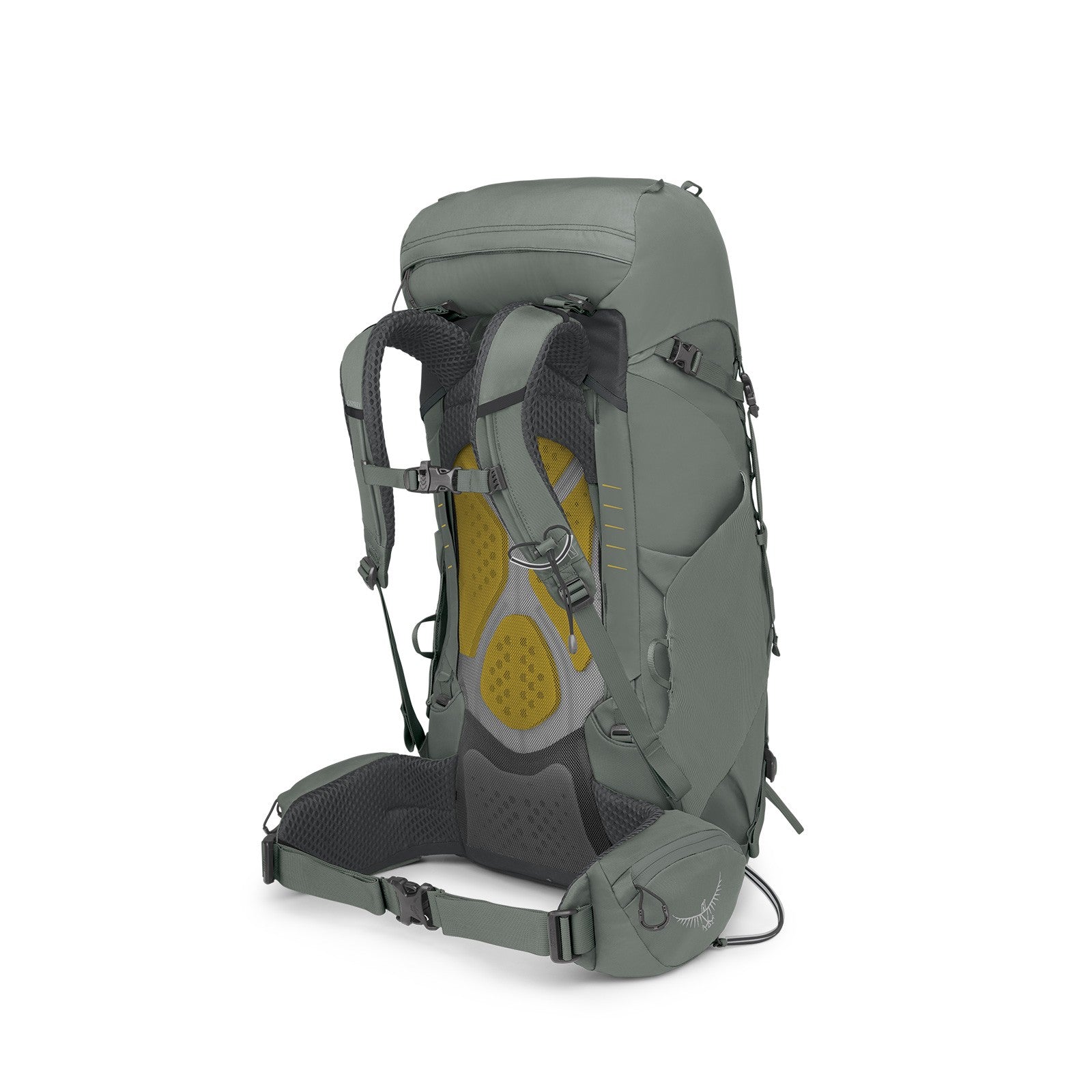 Osprey Kyte 38 Women's Backpacking Pack 38L in Rocky Brook Green — angle view 4