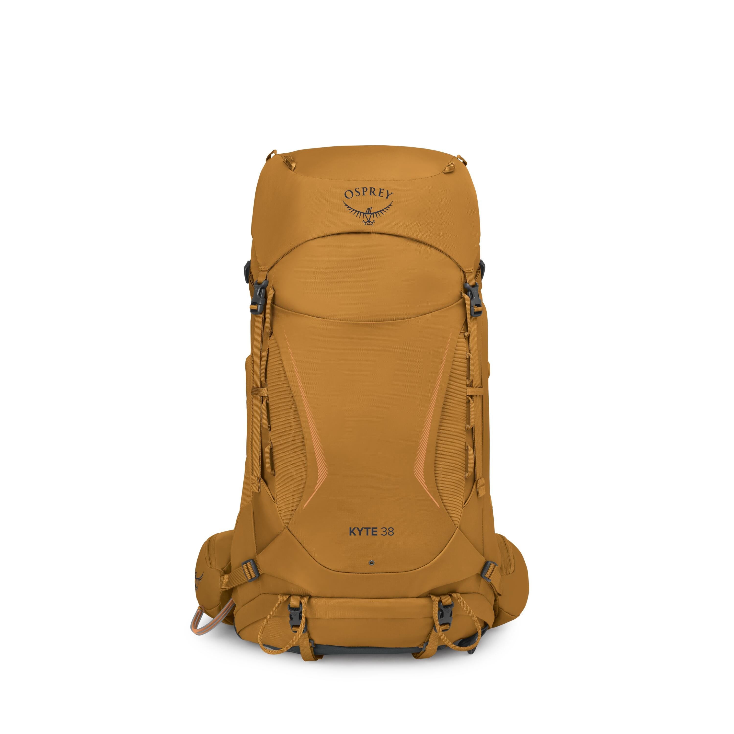 Osprey Kyte 38 Women's Backpacking Pack 38L in Barley Brown — front view