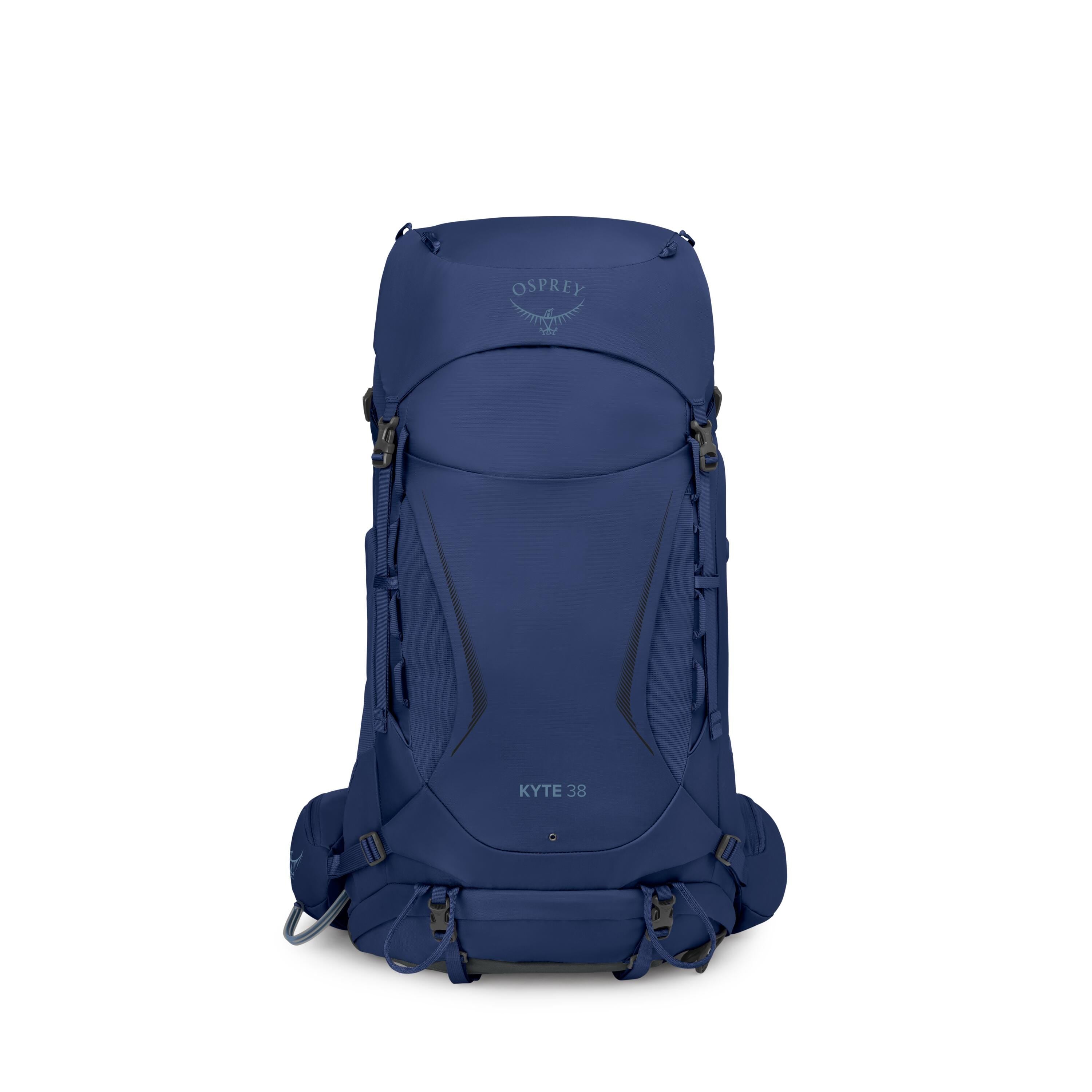 Osprey Kyte 38 Women's Backpacking Pack 38L in Serenity Blue — front view