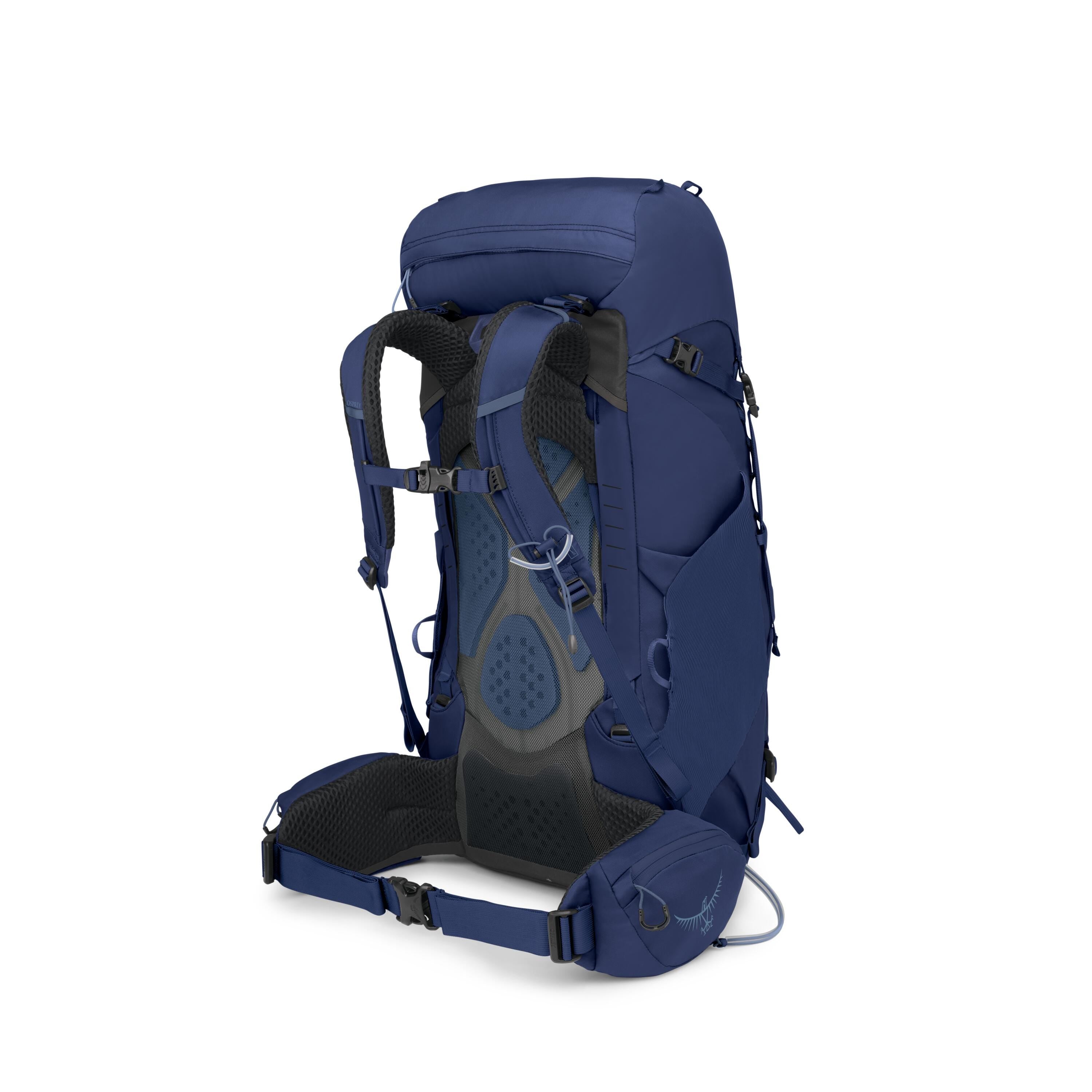 Osprey Kyte 38 Women's Backpacking Pack 38L in Serenity Blue — angle view 3