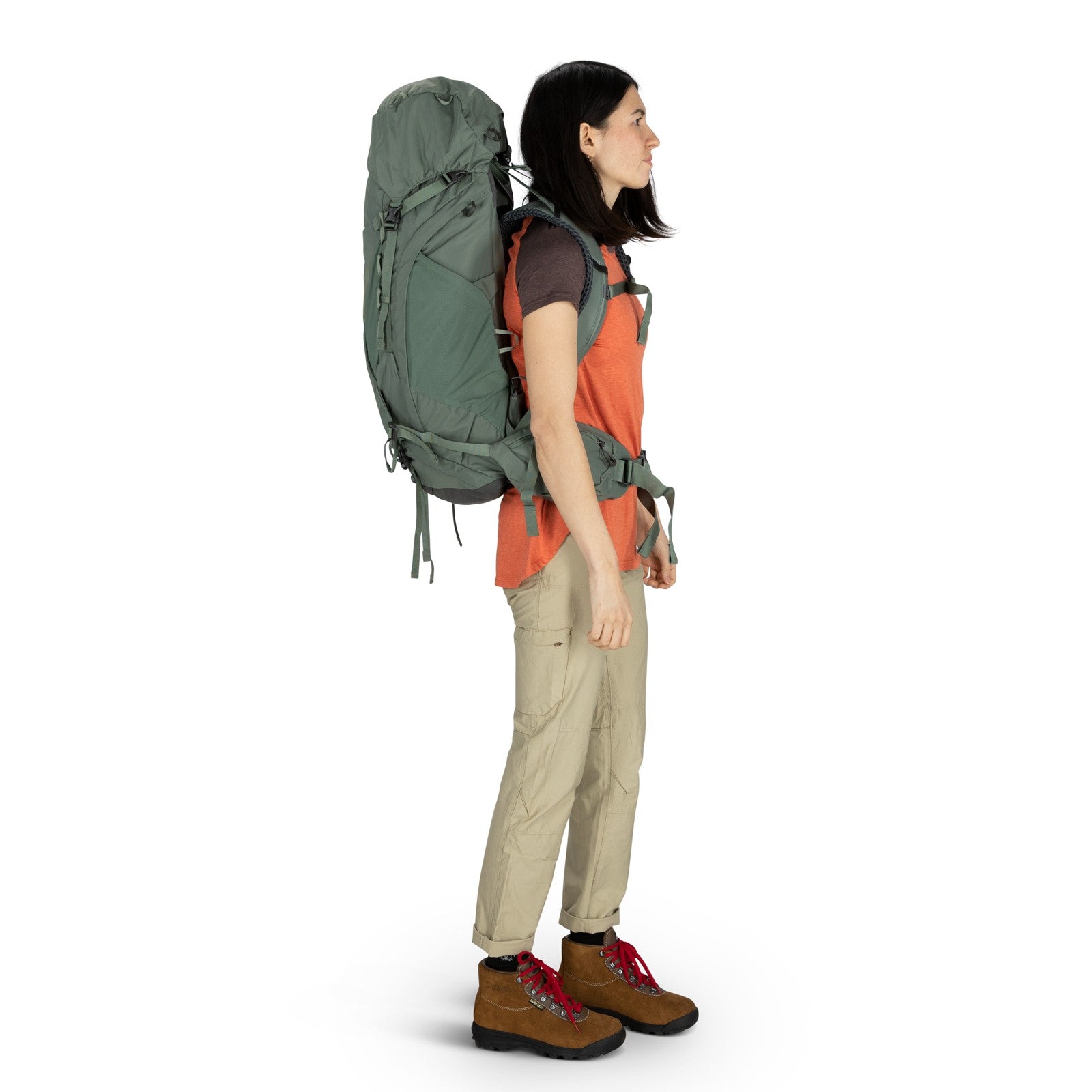 Osprey Kyte 48 Women's Backpacking Pack 48L in Rocky Brook Green — lifestyle