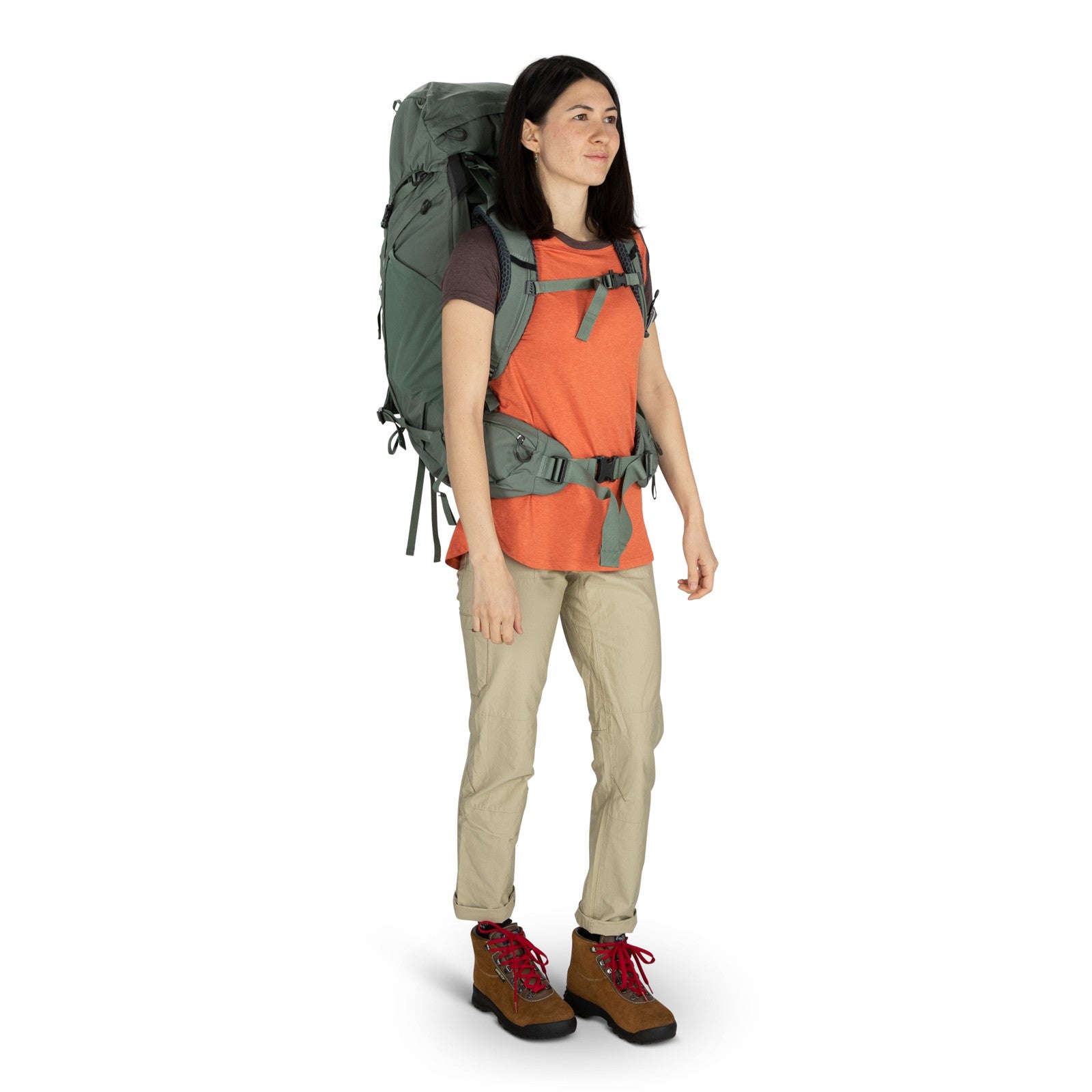 Osprey Kyte 48 Women's Backpacking Pack 48L in Rocky Brook Green — lifestyle 2