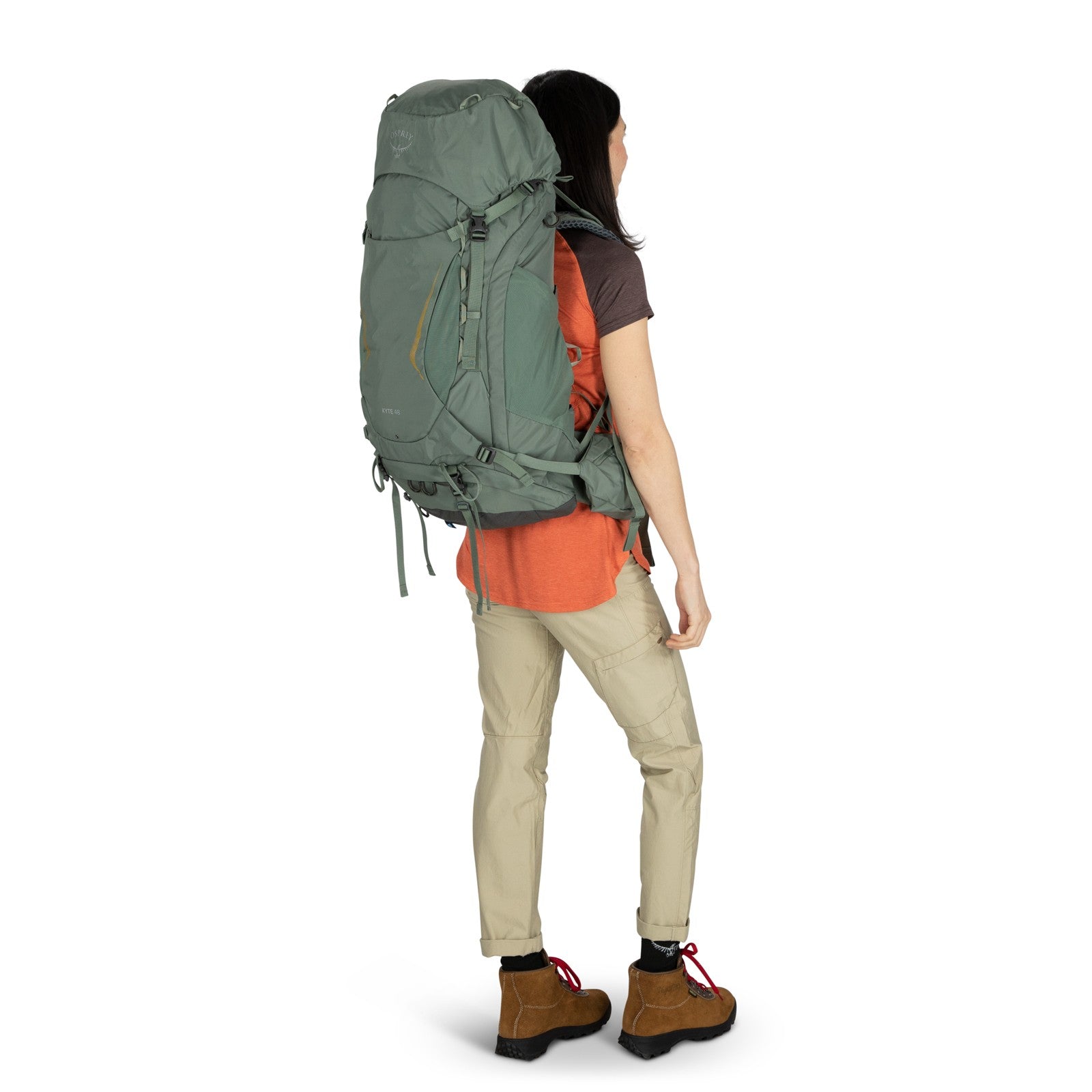 Osprey Kyte 48 Women's Backpacking Pack 48L in Rocky Brook Green — lifestyle 3