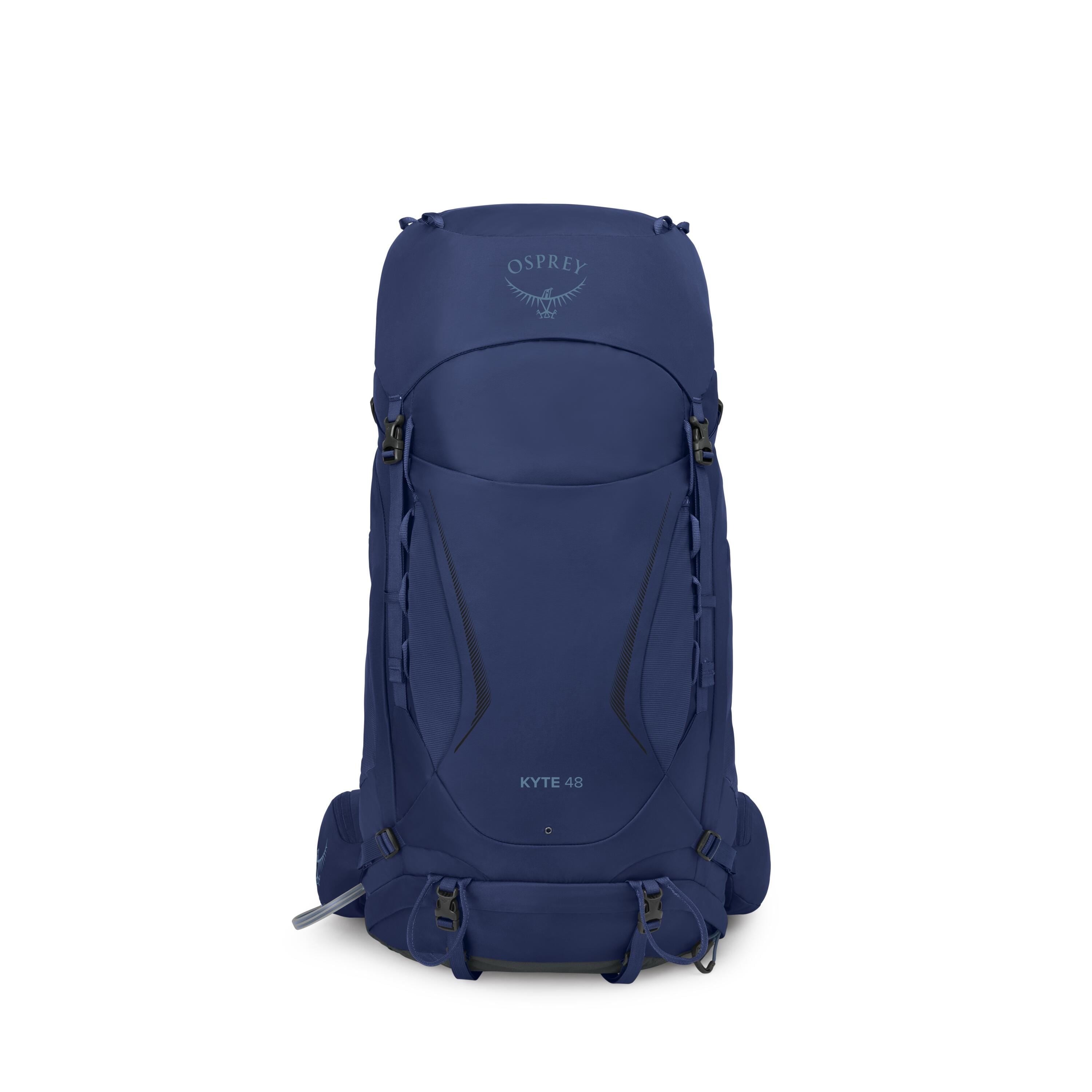 Osprey Kyte 48 Women's Backpacking Pack 48L in Serenity Blue — front view