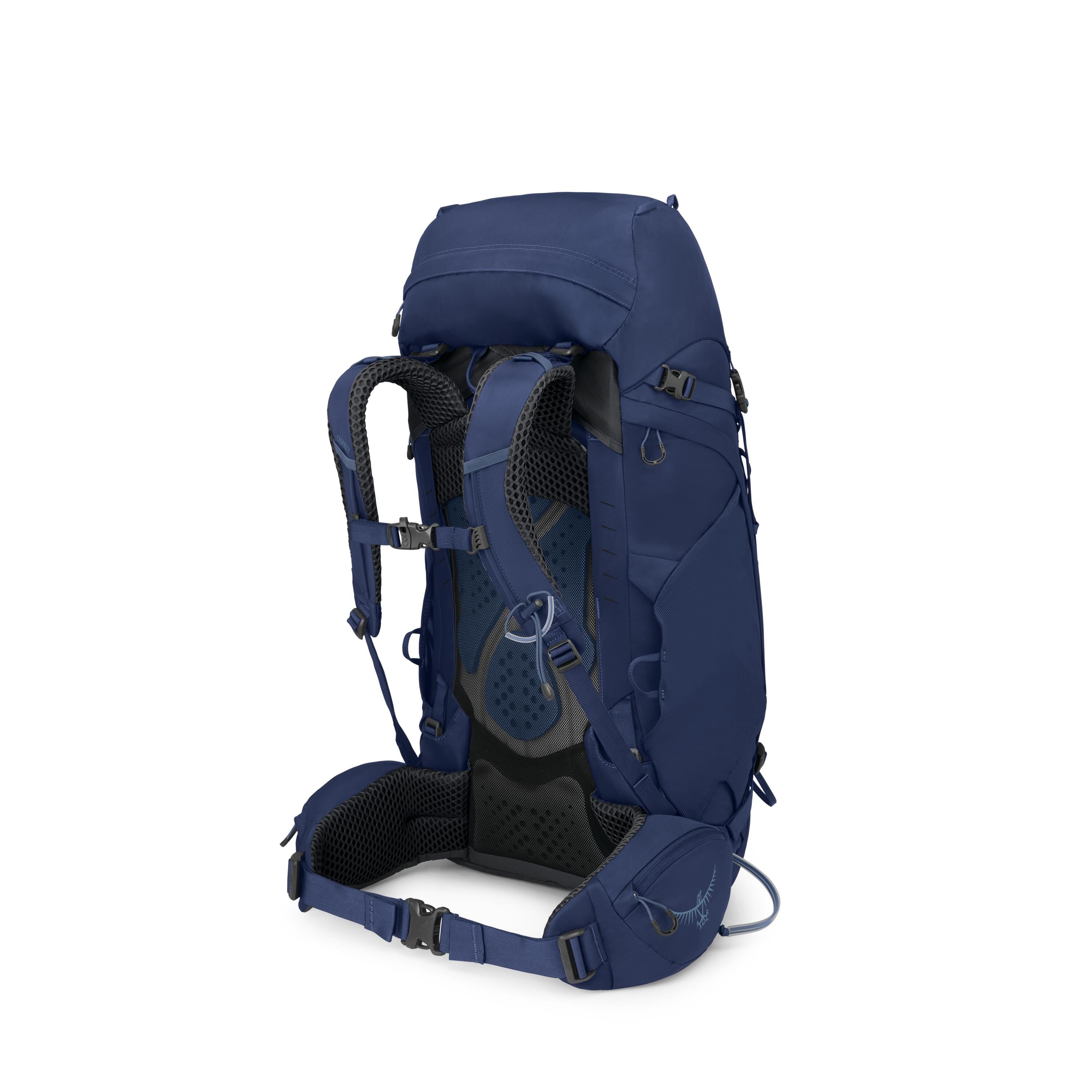 Osprey Kyte 48 Women's Backpacking Pack 48L in Serenity Blue — angle view 3