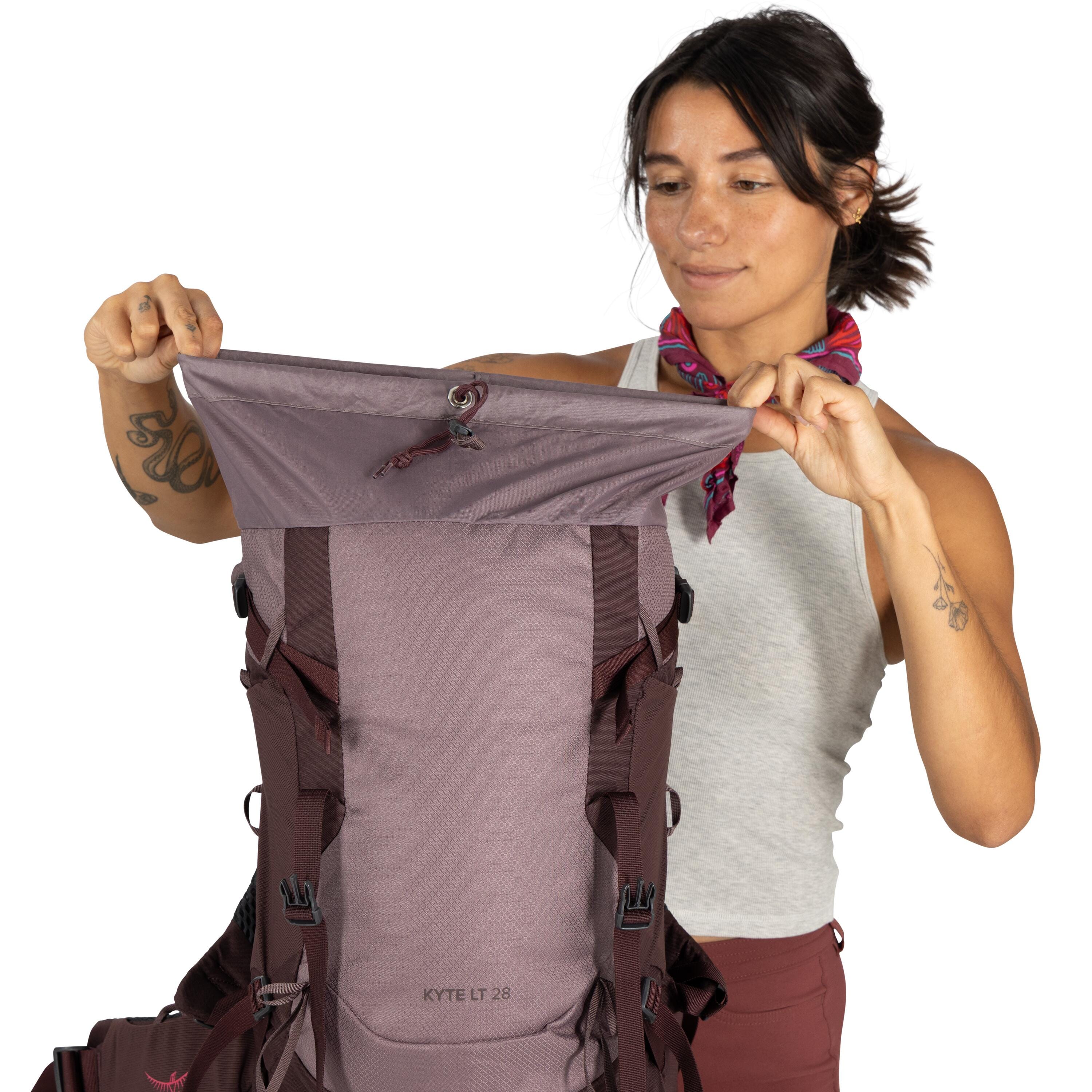 Osprey Kyte LT 28 Women's Hiking Backpack 28L in Graphite Purple — detail view 2