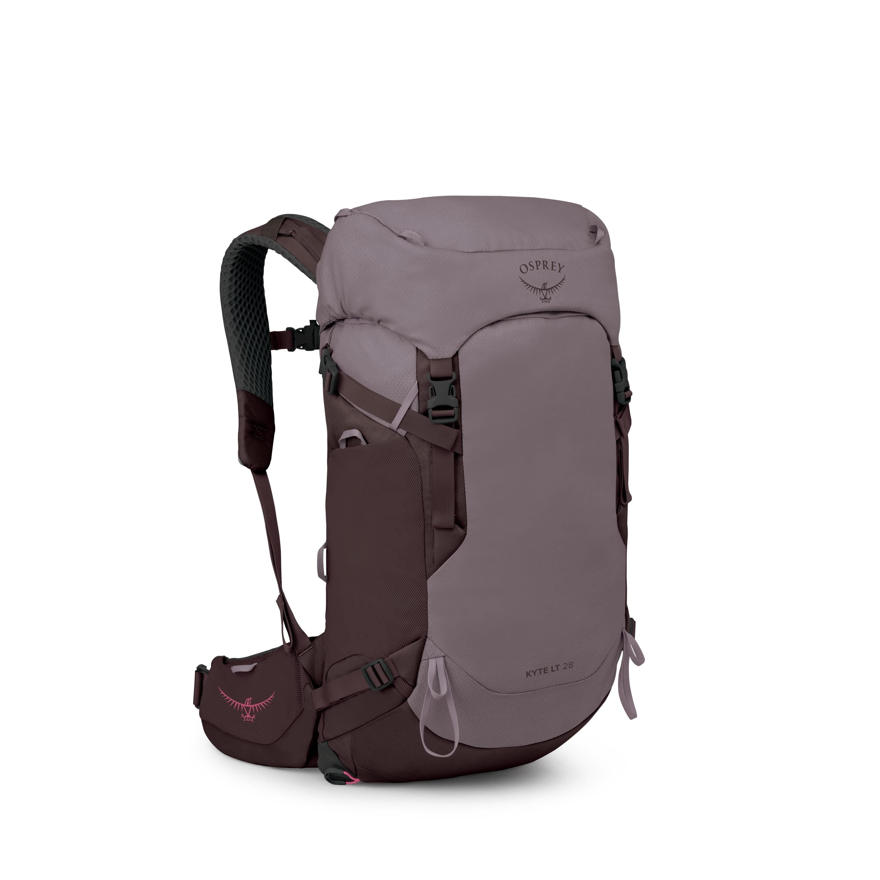 Osprey Kyte LT 28 Women's Hiking Backpack 28L in Graphite Purple — angle view 2