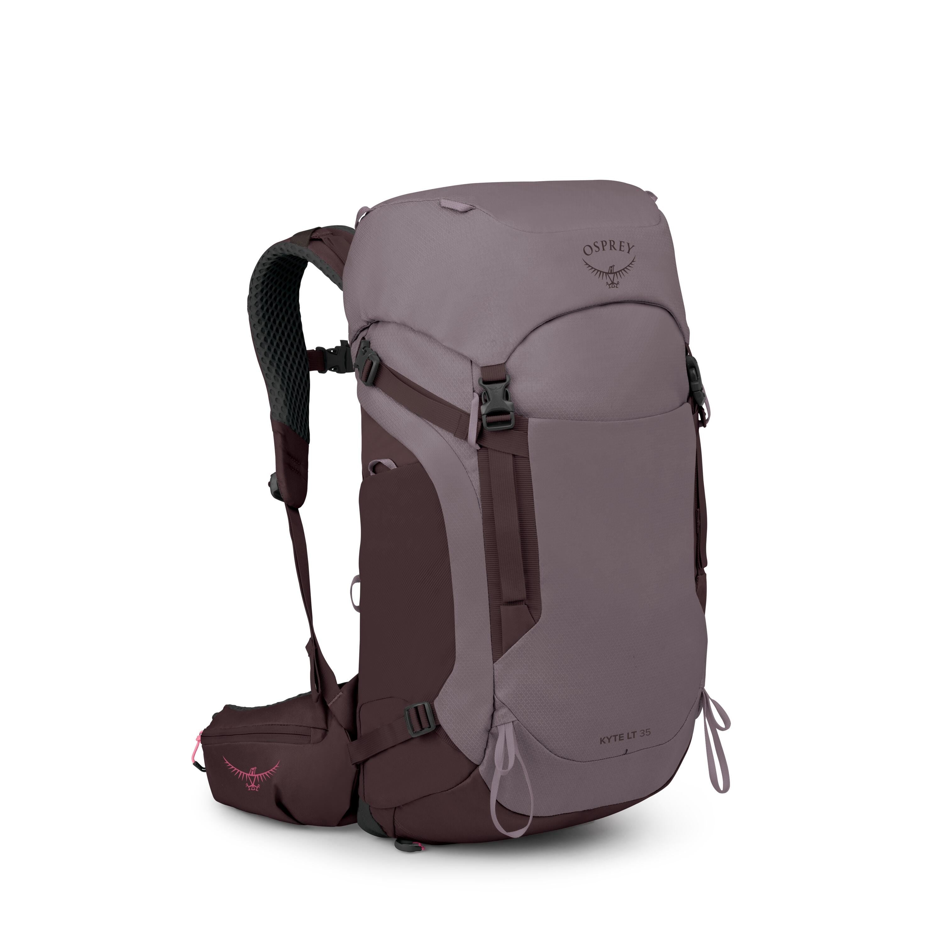 Osprey Kyte LT 35 Women's Hiking Backpack 35L in Graphite Purple — angle view 2
