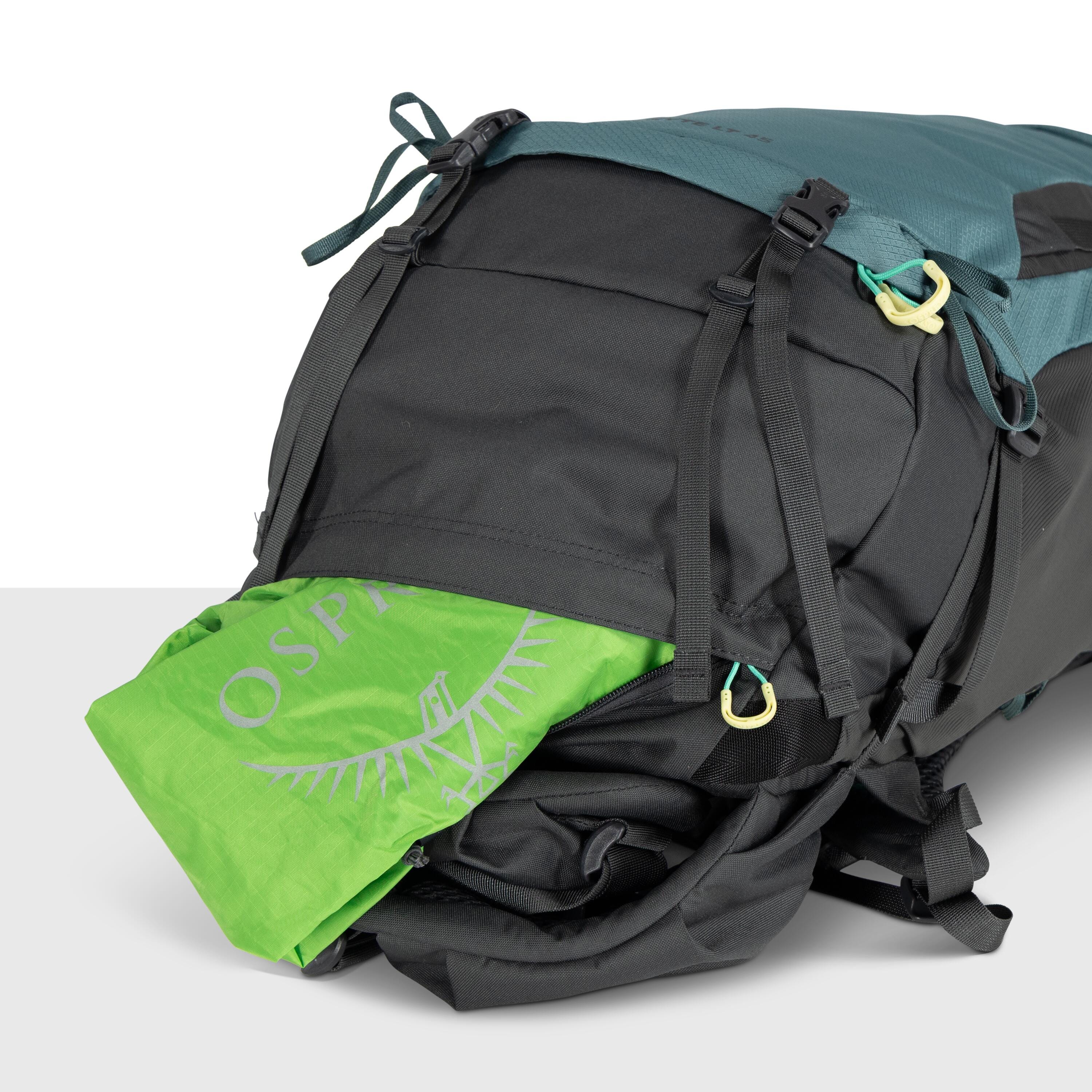 Osprey Kyte LT 45 Women's Backpacking Pack 45L in Cascade Blue — detail view