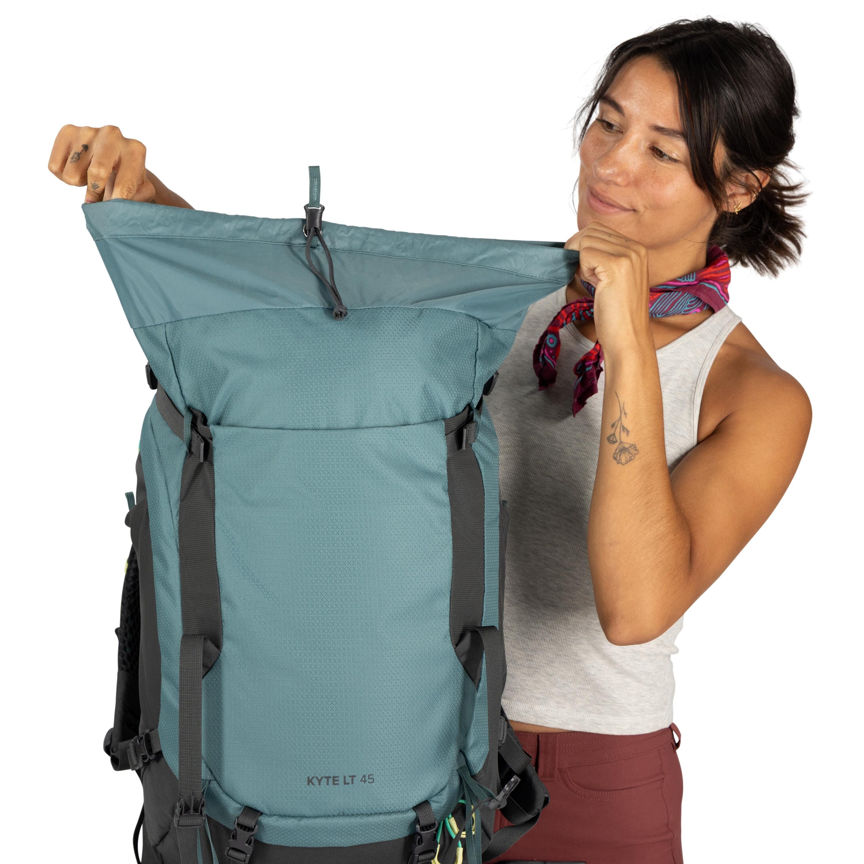 Osprey Kyte LT 45 Women's Backpacking Pack 45L in Cascade Blue — detail view 2