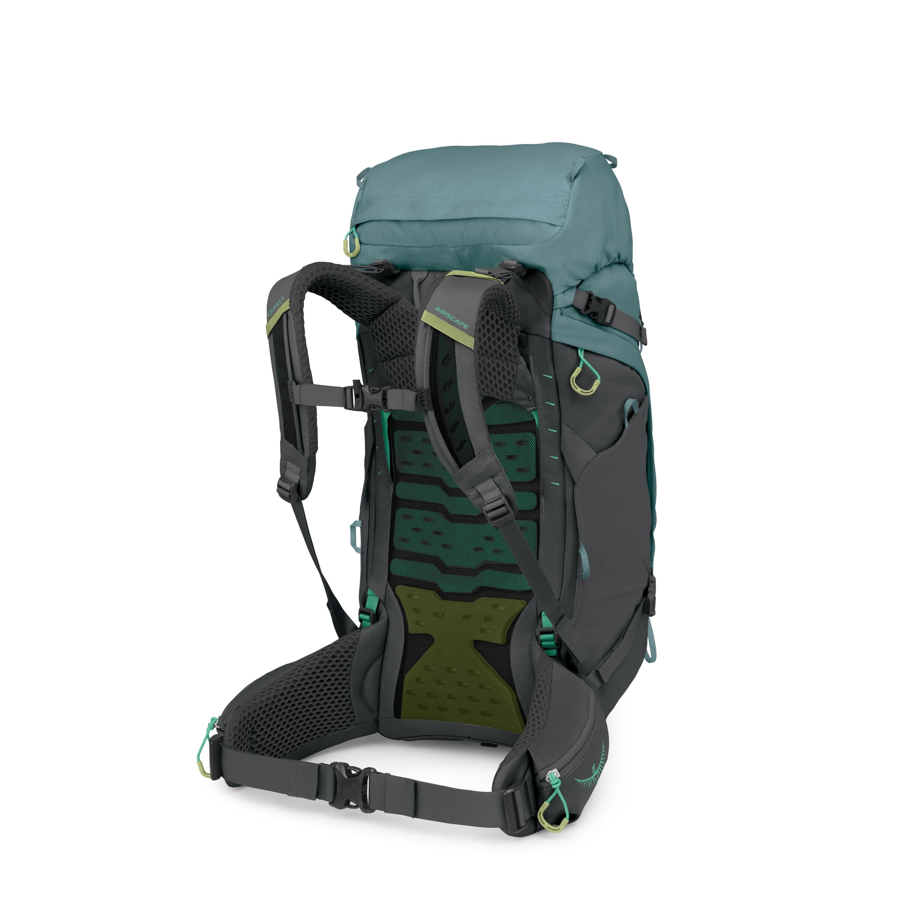 Osprey Kyte LT 45 Women's Backpacking Pack 45L in Cascade Blue — back view