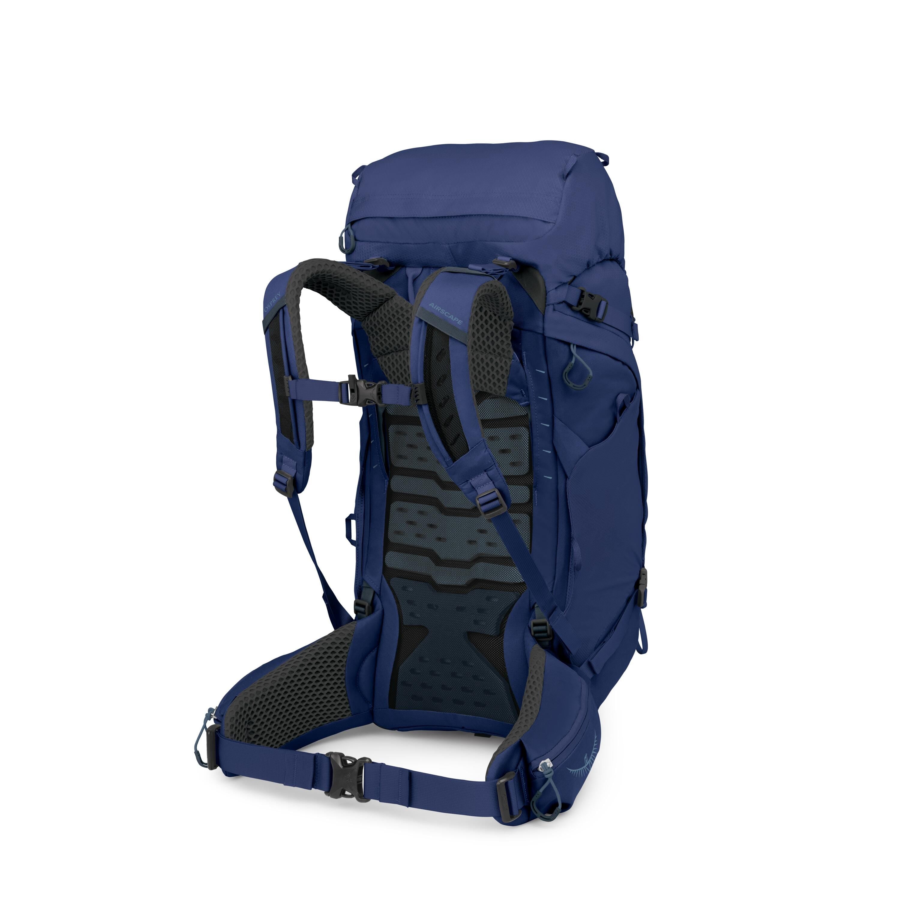 Osprey Kyte LT 45 Women's Backpacking Pack 45L in Serenity Blue — back view