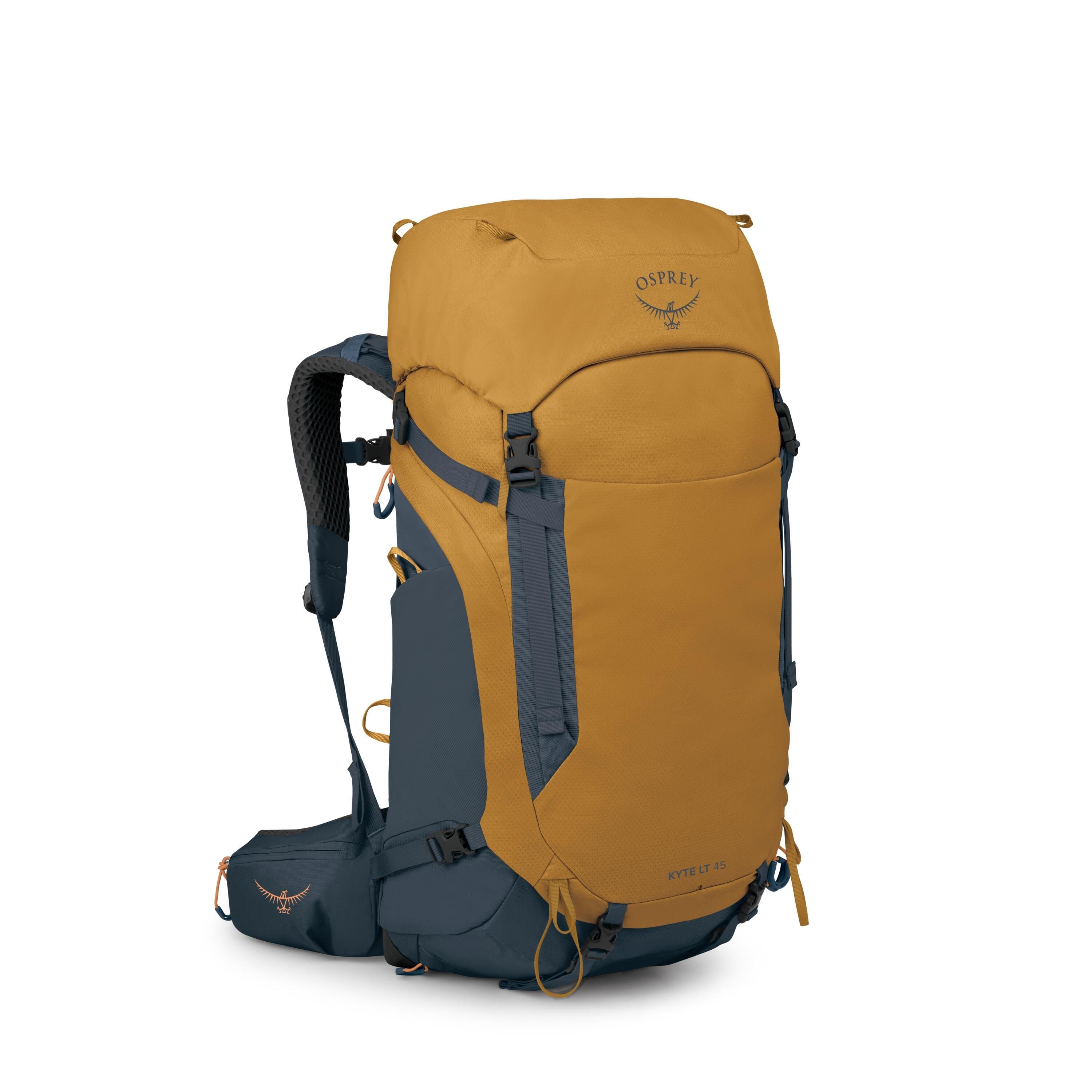 Osprey Kyte LT 45 Women's Backpacking Pack 45L in Barley Brown — angle view 2