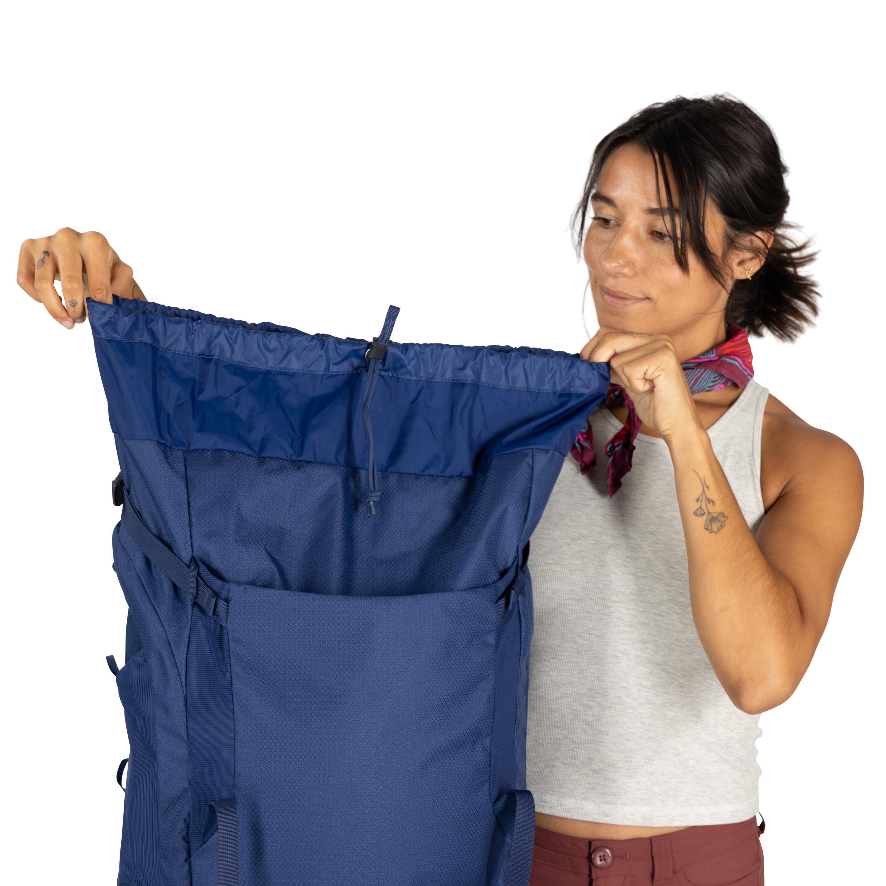 Osprey Kyte LT 65 Women's Backpacking Pack 65L in Serenity Blue — detail view 2